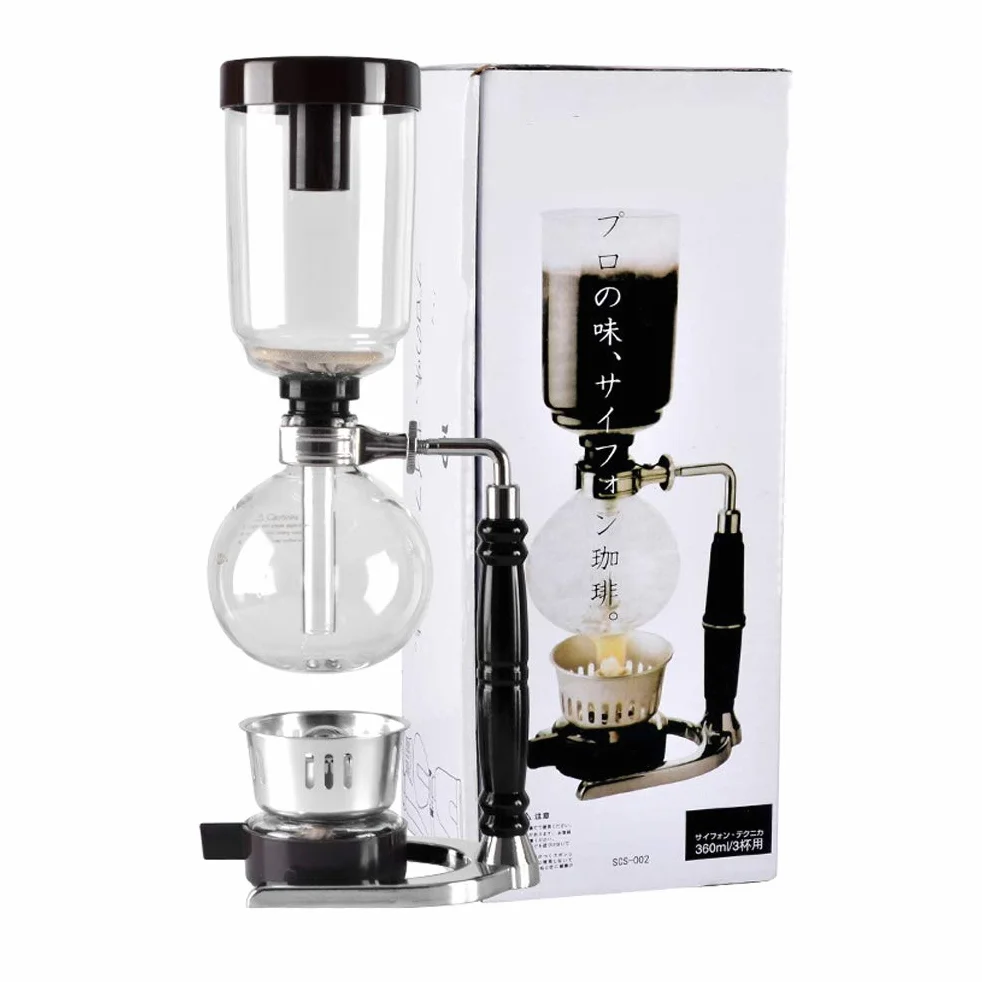 Ekspres do kawy syfonowy, ręczny zestaw filtrów do kawy, odporny na ciepło próżniowy szklany ekspres do kawy