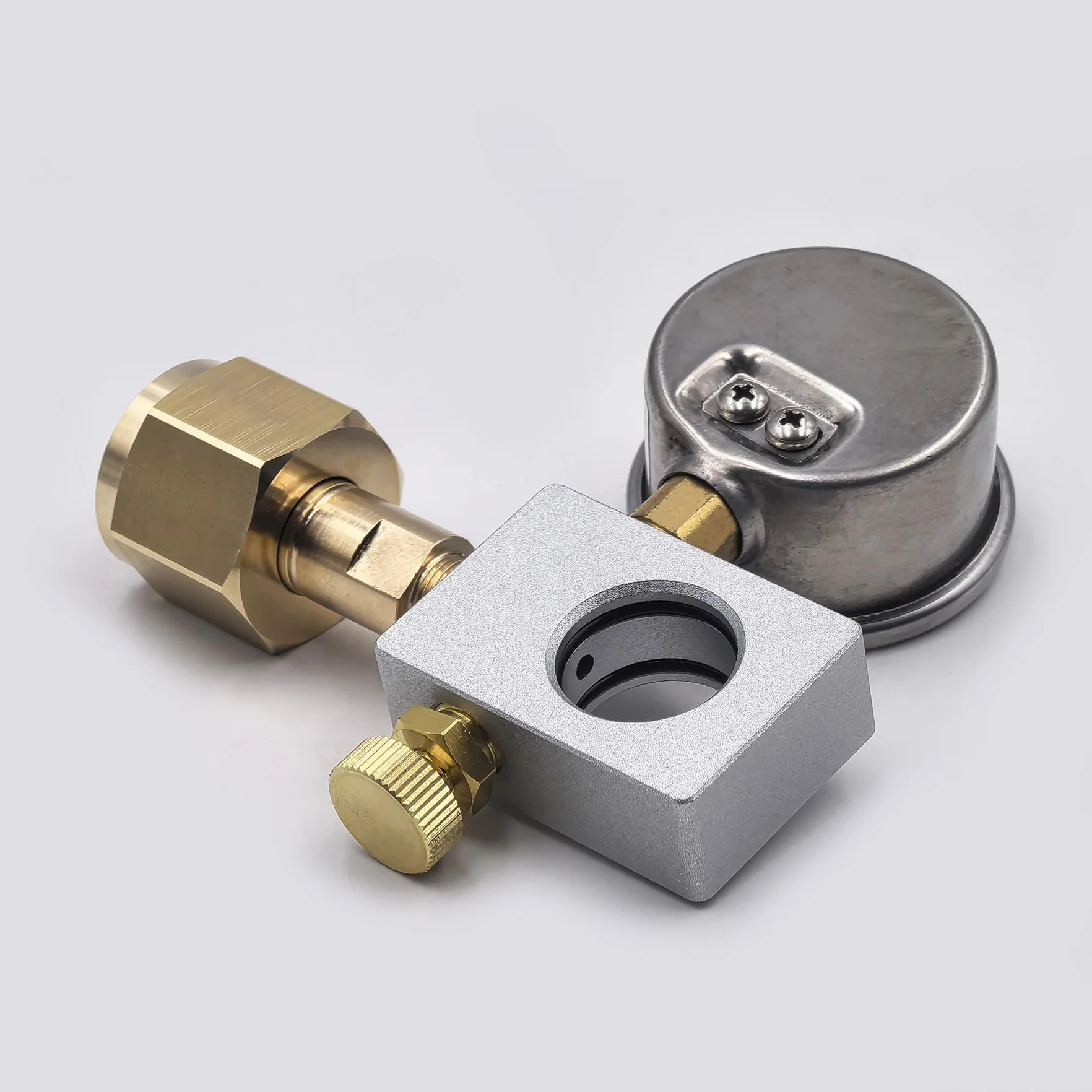 DRYHTEN Adapter do napełniania dwutlenku węgla z miernikiem dla Sodastream DUO Terra Art Gaia Różowy cylinder butelka Quick Connect