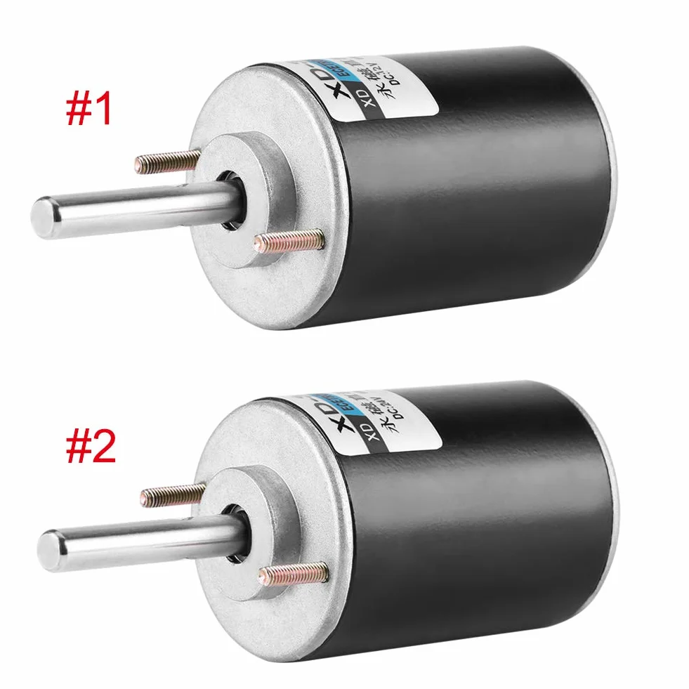 Silnik elektryczny, 30 W, 12 V/24 V DC, z magnesem stałym, CW/CCW, odwracalna wysoka prędkość, niski poziom hałasu dla majsterkowiczów XD-3420 (24 V 7500 obr./min)