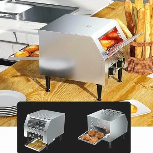 Piekarnik Taśmowy O Dużej Pojemności Do Wydajnego Opiekania Pieczywa, Kanapek I Potraw Koszernych – Idealny Do Restauracji I Kawiarni150pieces/H