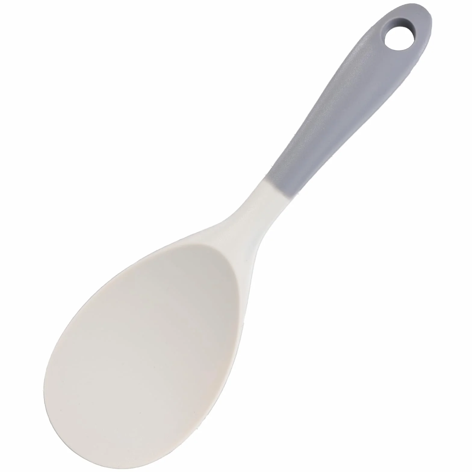 Silikonowa łyżka do ryżu, nieprzywierająca, odporna na wysokie temperatury, łopatka do ryżu, przybory kuchenne, łopatka, łopatka, do sałatek, tłuczonych ziemniaków, szara