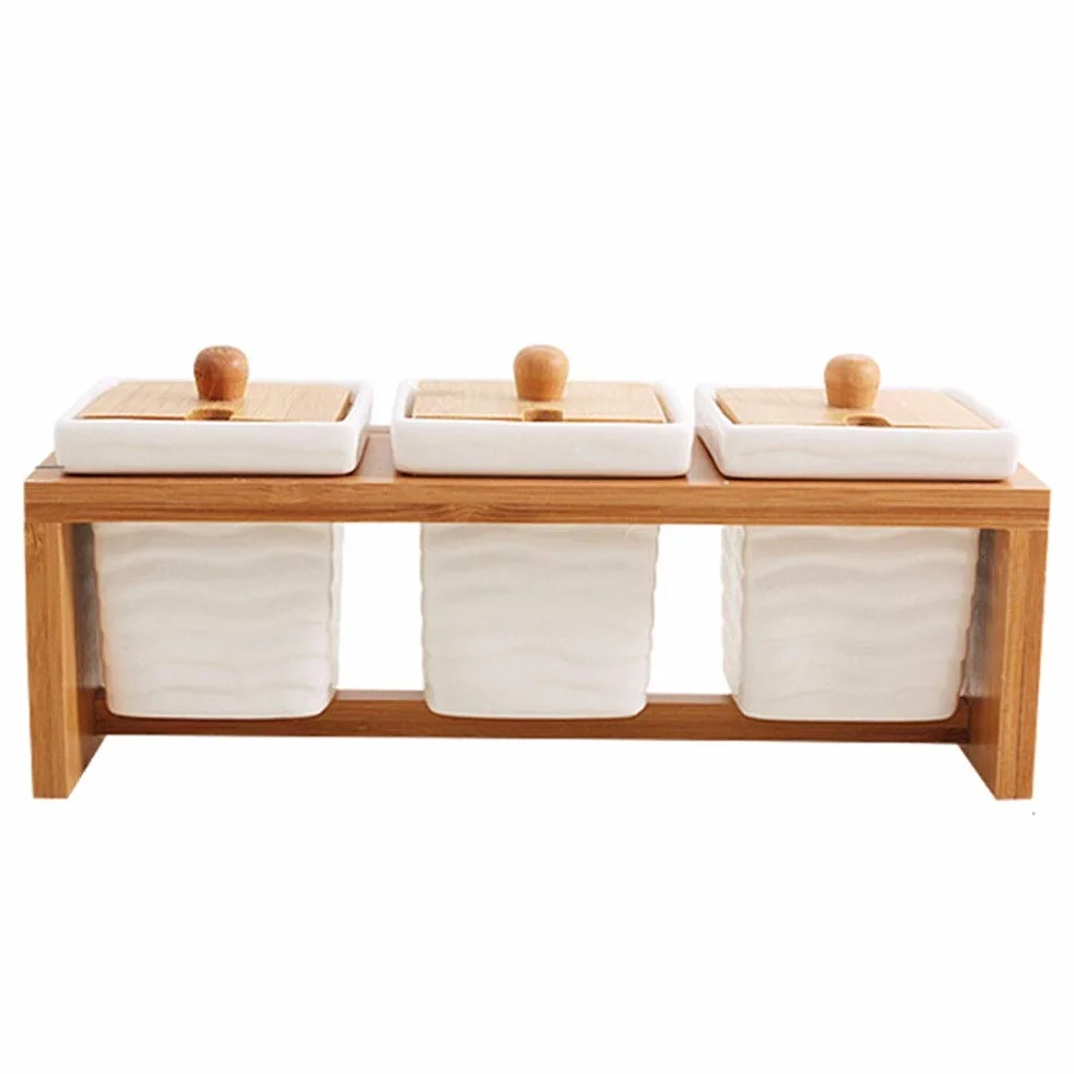 Słoiki Na Przyprawy Przybory Kuchenne Słoik Na Przyprawy Prosty Ceramiczny Pojemnik Na Przyprawy Dozownik Pojemnik Na Sól Pojemnik Na Przyprawy,White-One Size