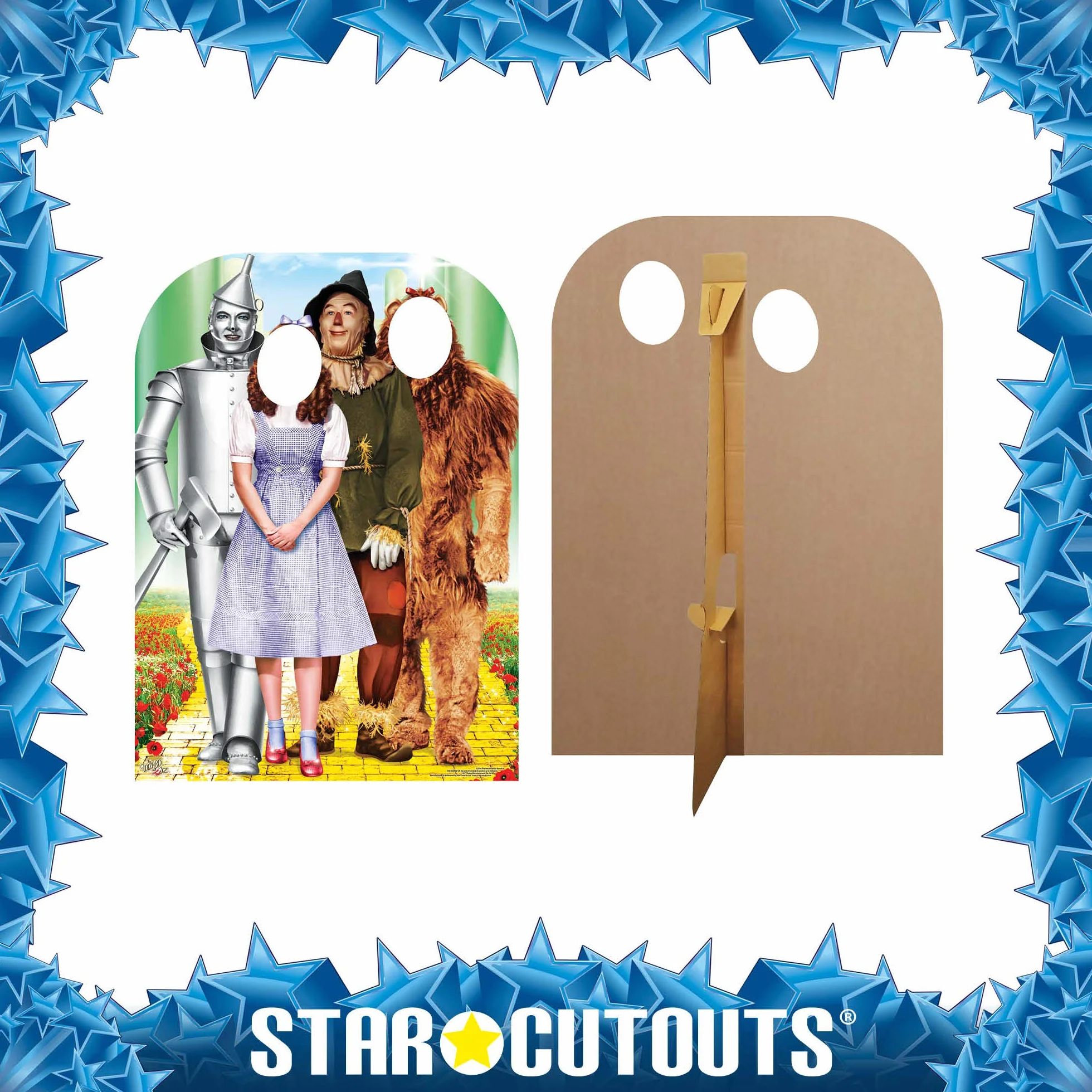 Star Cutouts Ltd Wizard of OZ Stand -in szmaragdowe miasto Life rozmiar karton wycięty z mini blatem, wielokolorowy, 130 x 95 x 130 cm