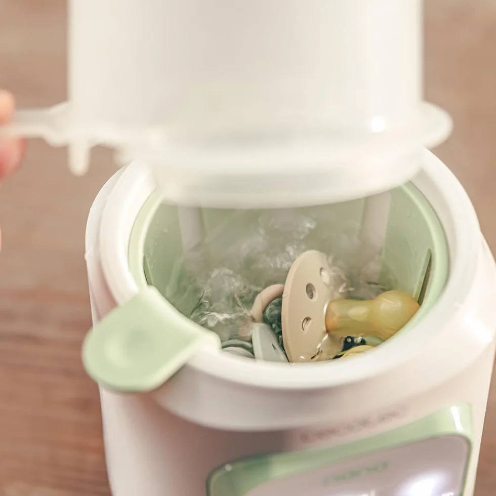 Cecotec Podgrzewacz do butelek - sterylizator do butelek Nana BabyCare Single BottleWarmer, 4 tryby, kosz na butelkę, nie zawiera BPA, bezpieczny do przechowywania wody, mleka i żywności