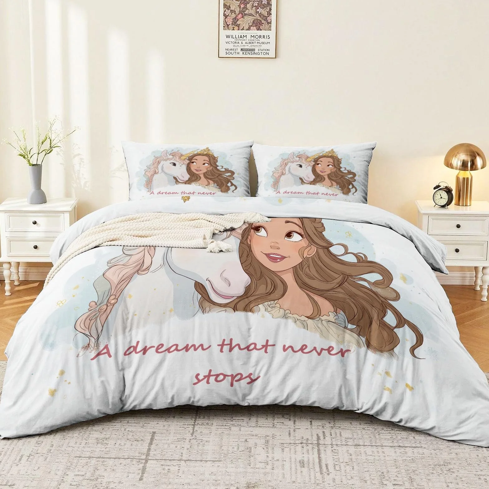 Anime Poszewka na kołdrę 240 x 220 cm, 3-częściowy zestaw pościeli, miękka mikrofibra, z 2 poszewkami na poduszkę 80 x 80 cm, nie wymaga prasowania, nie gniecie się, do pokoju niemowlęcego i