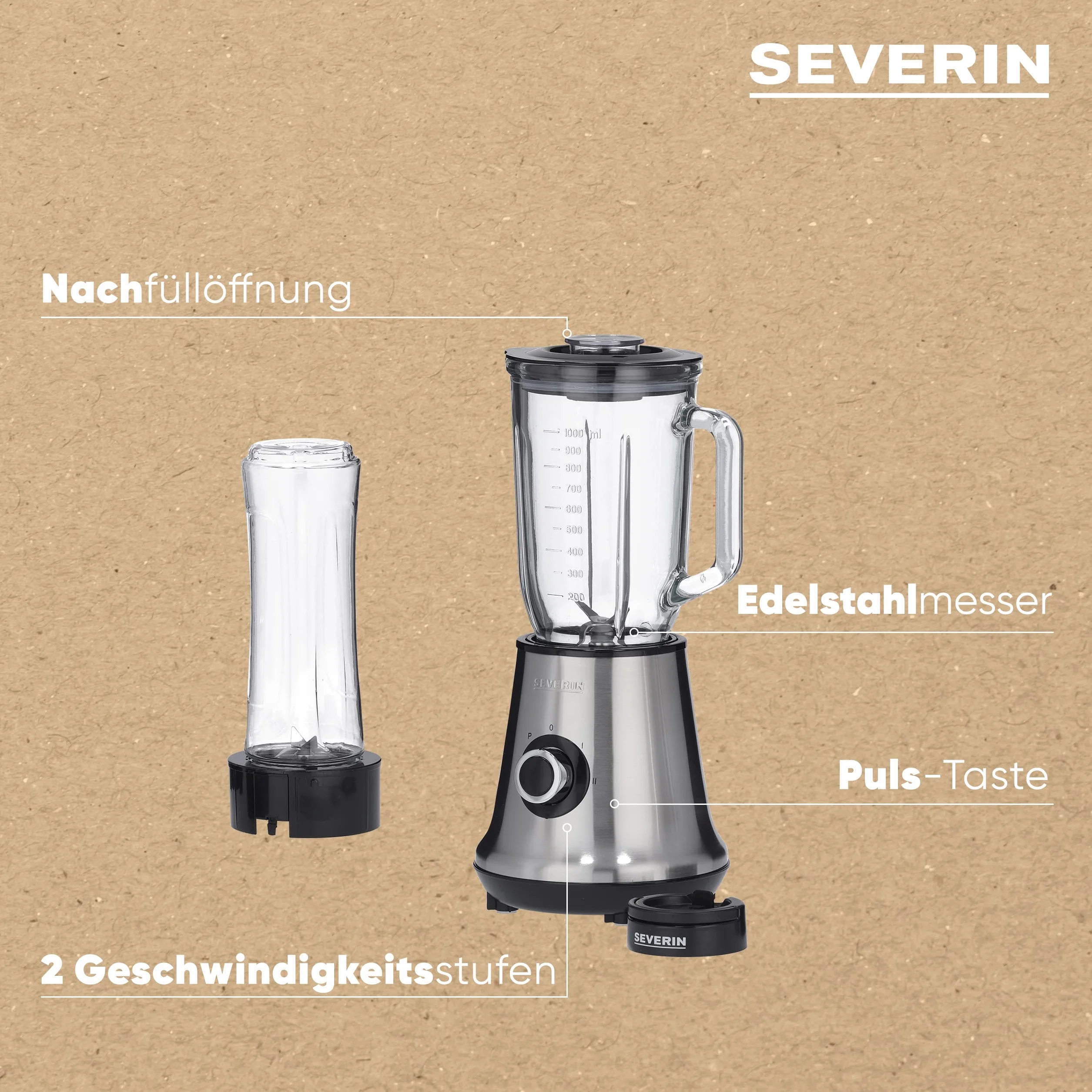 Severin Sm 3737 Mikser Kielichowy + Smoothie Mix & Go