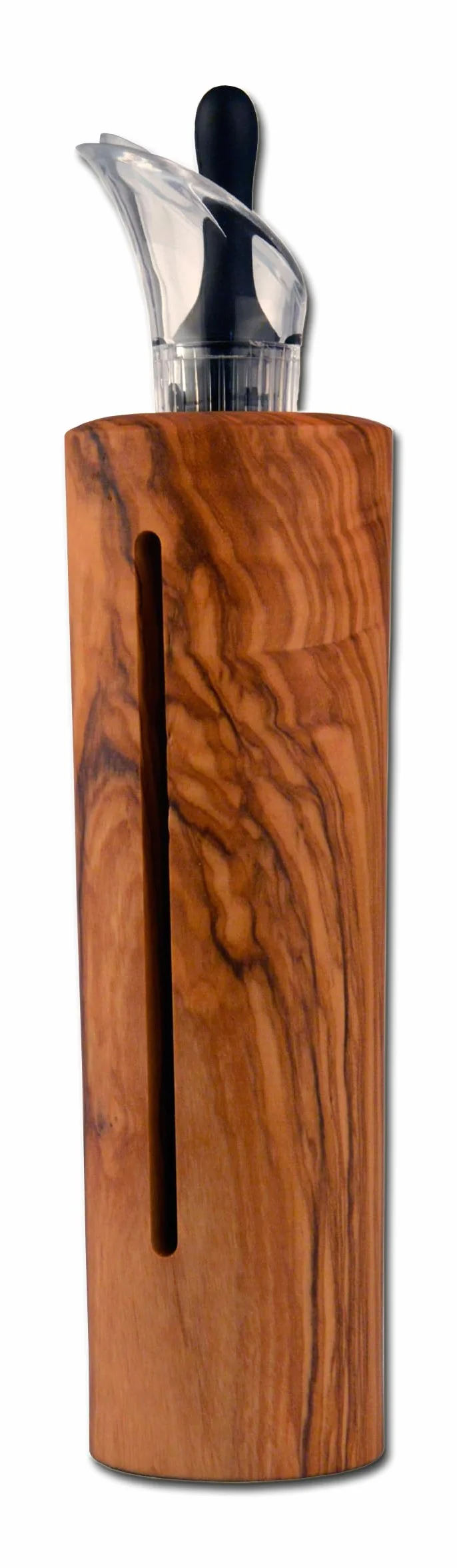 Dozownik octu i oleju z drewna oliwkowego, 100 ml, wysokość 22 cm