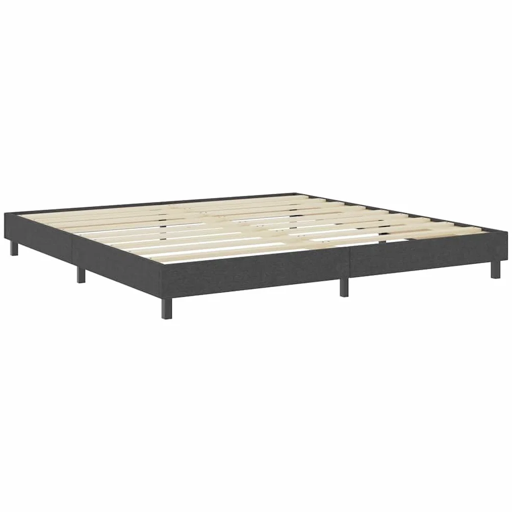 Rama łóżka kontynentalnego, szara, materiał 200 x 200 cm, z wytrzymałą metalową ramą z płyty MDF, do łóżka podwójnego, tapicerowanego, do przechowywania, dla młodzieży, łóżka dziecięcego
