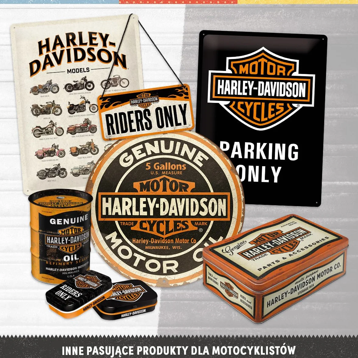 Harley-Davidson metalowa skarbonka retro 600 ml Official License Product