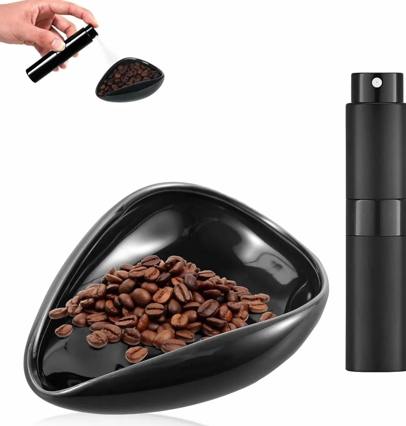 Kubek z miarką do ziaren kawy pojemnik na ziarna kawy z rozpylaczem, ceramiczne tacki z miarką, idealne akcesoria do kawy, narzędzia barista, do kawy lub herbaty, prezenty