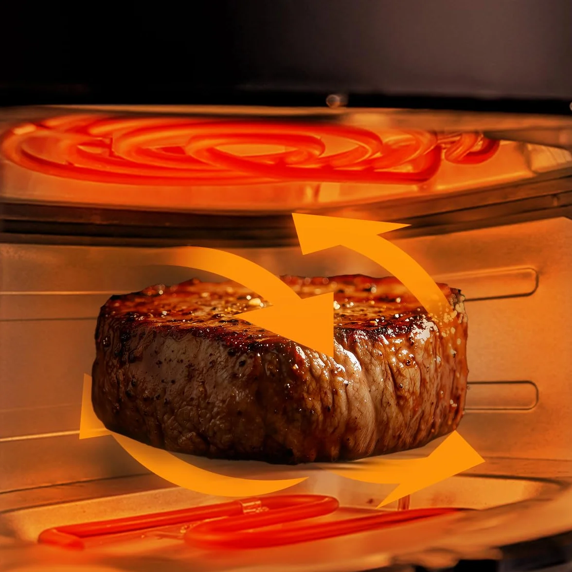 Cecotec Bezolejowa frytkownica powietrzna Cecofry&Grill Duoheat 6500. Grill, żelazko do pizzy, podwójna rezystancja 2200W, okno podglądu, 12 menu, Temp. 40-200°C, gotowanie 3D, brązowienie i