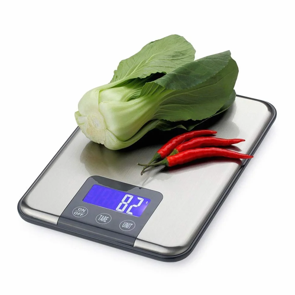 Cyfrowa waga kuchenna ze stali nierdzewnej, 15 kg, elektroniczna waga do pieczenia, 5 kg, waga do herbaty