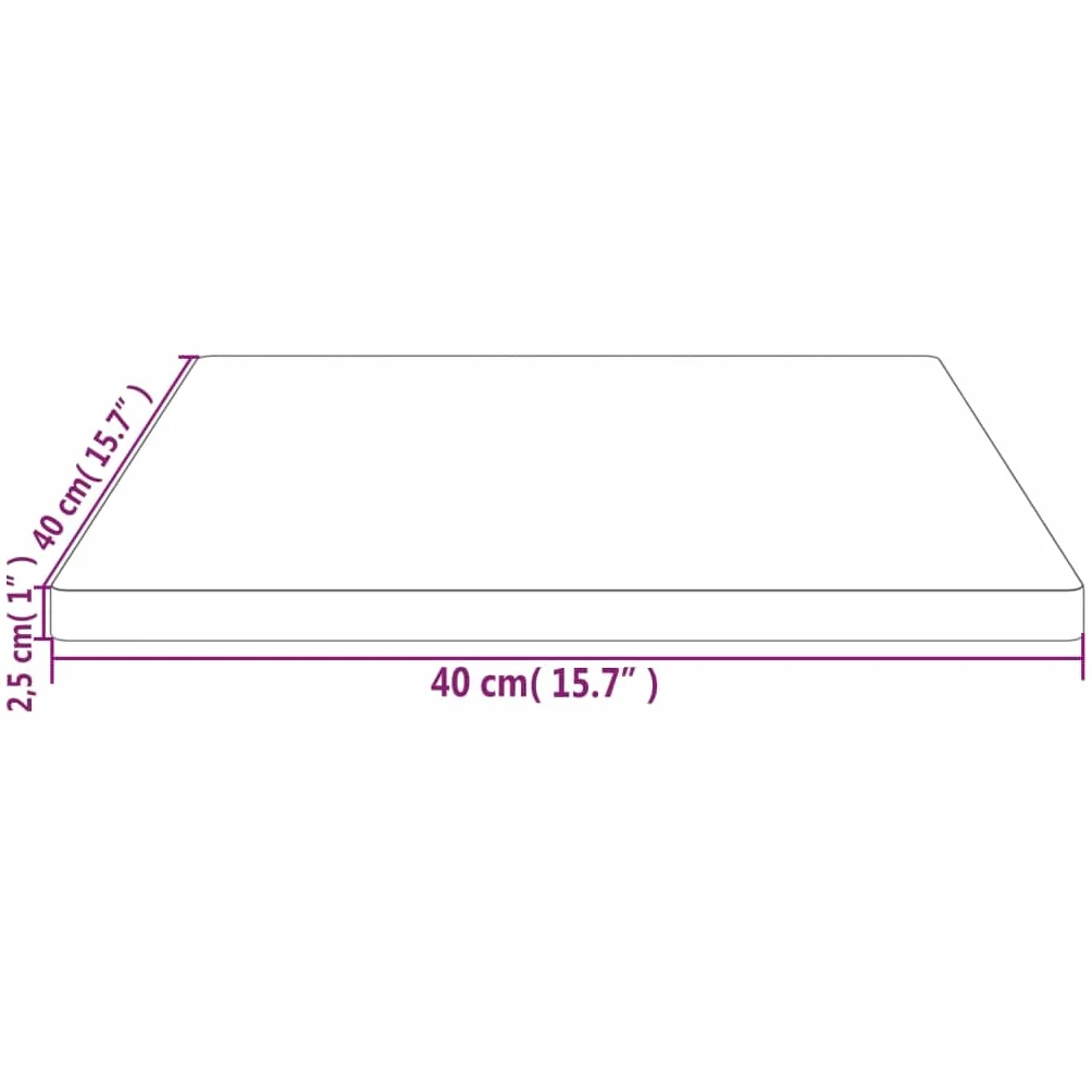 Kwadratowy blat stołu z litego drewna sosnowego 40 x 40 x 2,5 cm – wszechstronne meble kuchenne, biurko do gier, blat łazienkowy lub stół komputerowy i stylowy design do użytku domowego i biurowego