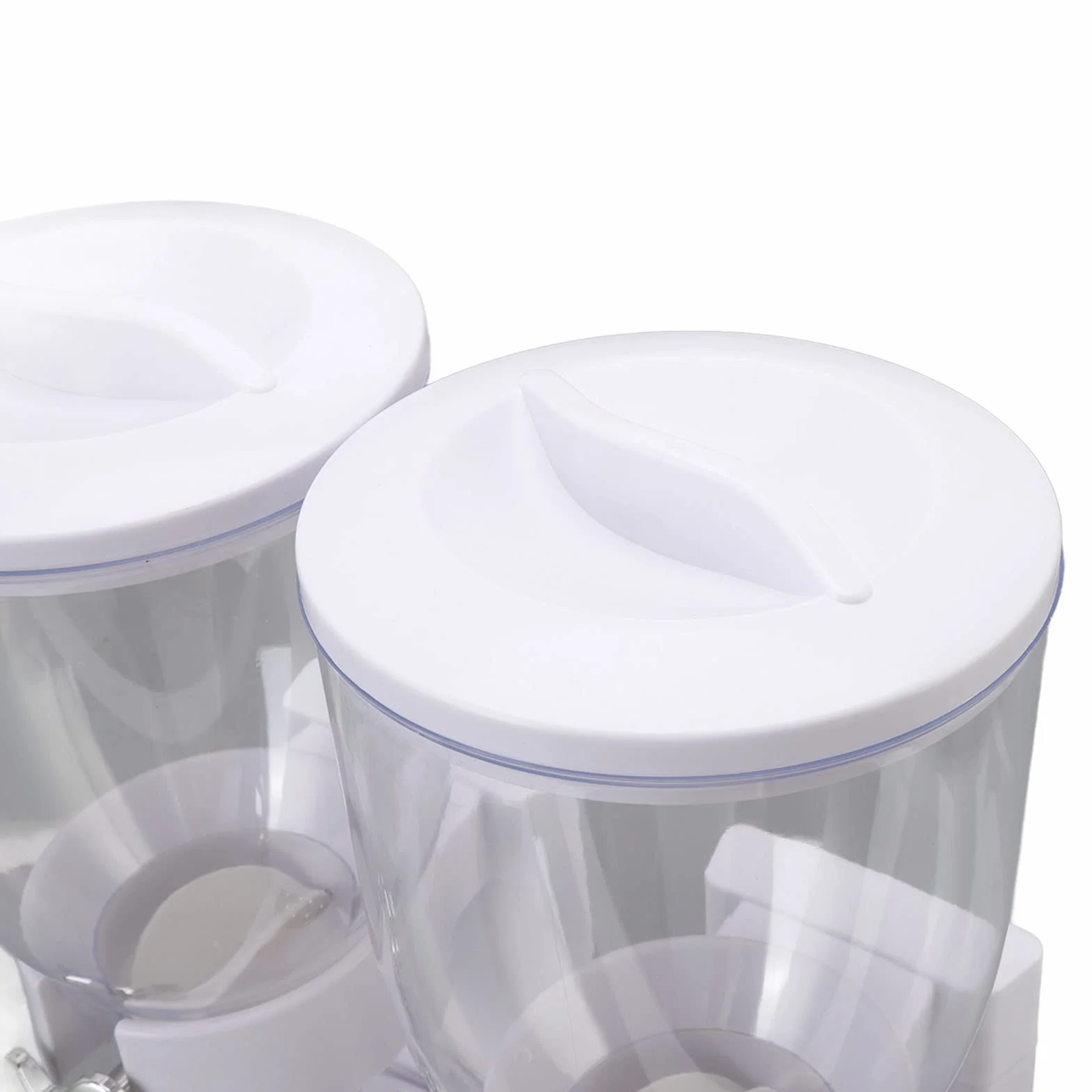 AMONIDA Podwójny Dozownik Płatków śniadaniowych, Szczelnie Zamykany, do Przechowywania w kuchni. Materiał ABS 7L (WHITE)