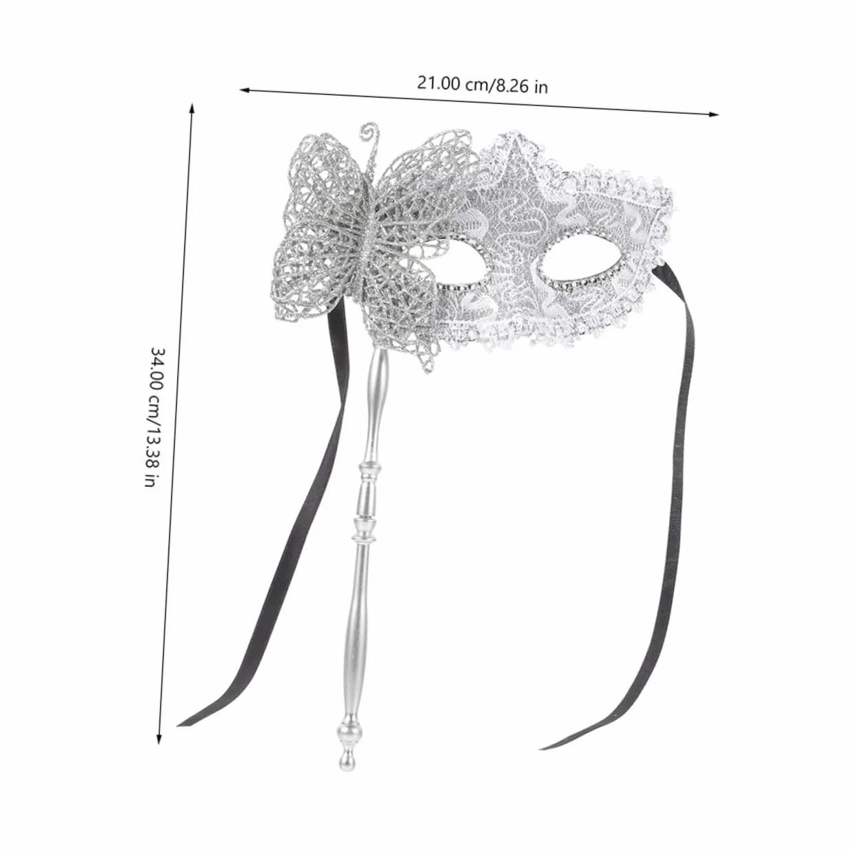 Holibanna 2 Szt. Złoto-srebrnych Ręcznie Wykonanych Masek Weneckich z Motywem Smoka Patyku Maski Przyjęcia Maskaradowe i Cosplay dla Par Unikalny Design Do Występów i Imprez