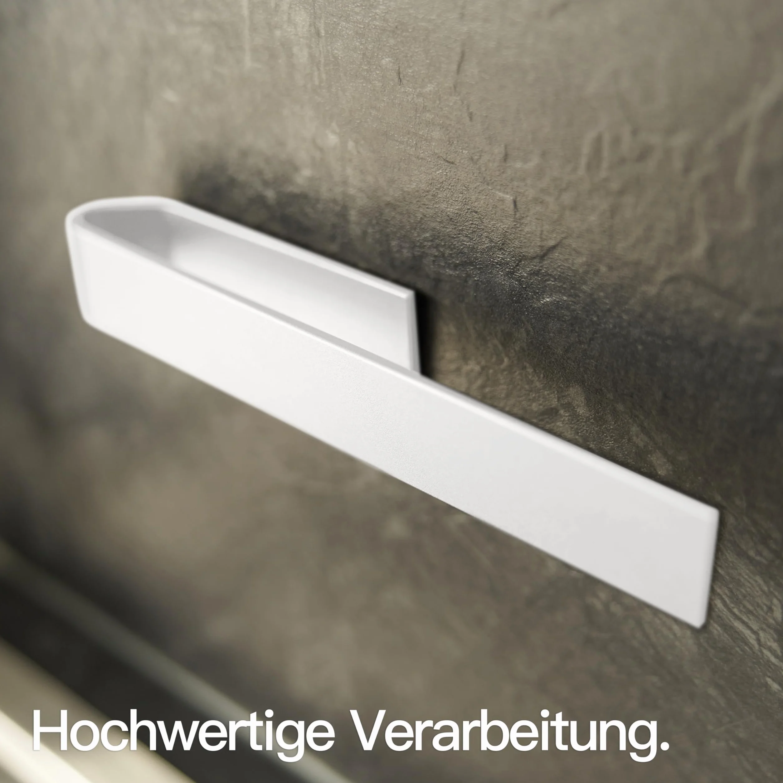 Designfactory Hamburg Uchwyt na ściereczki do naczyń, samoprzylepny uchwyt na szmatkę do naczyń, bez wiercenia, montaż na zlewie i ścianie, uchwyt na ręczniki kuchenne (matowy biały)