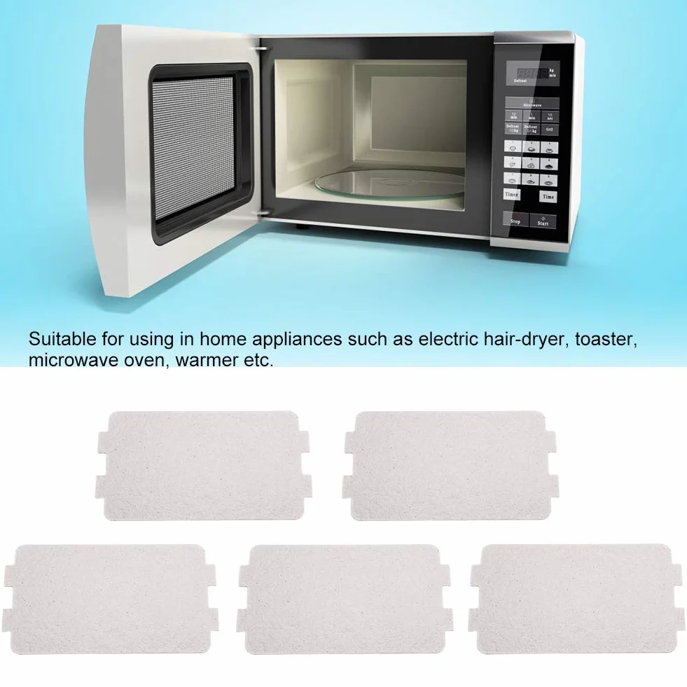 AMONIDA 5 szt. uniwersalny kuchenka mikrofalowa mika płyta arkusz gruba część zamienna 116 * 64 mm