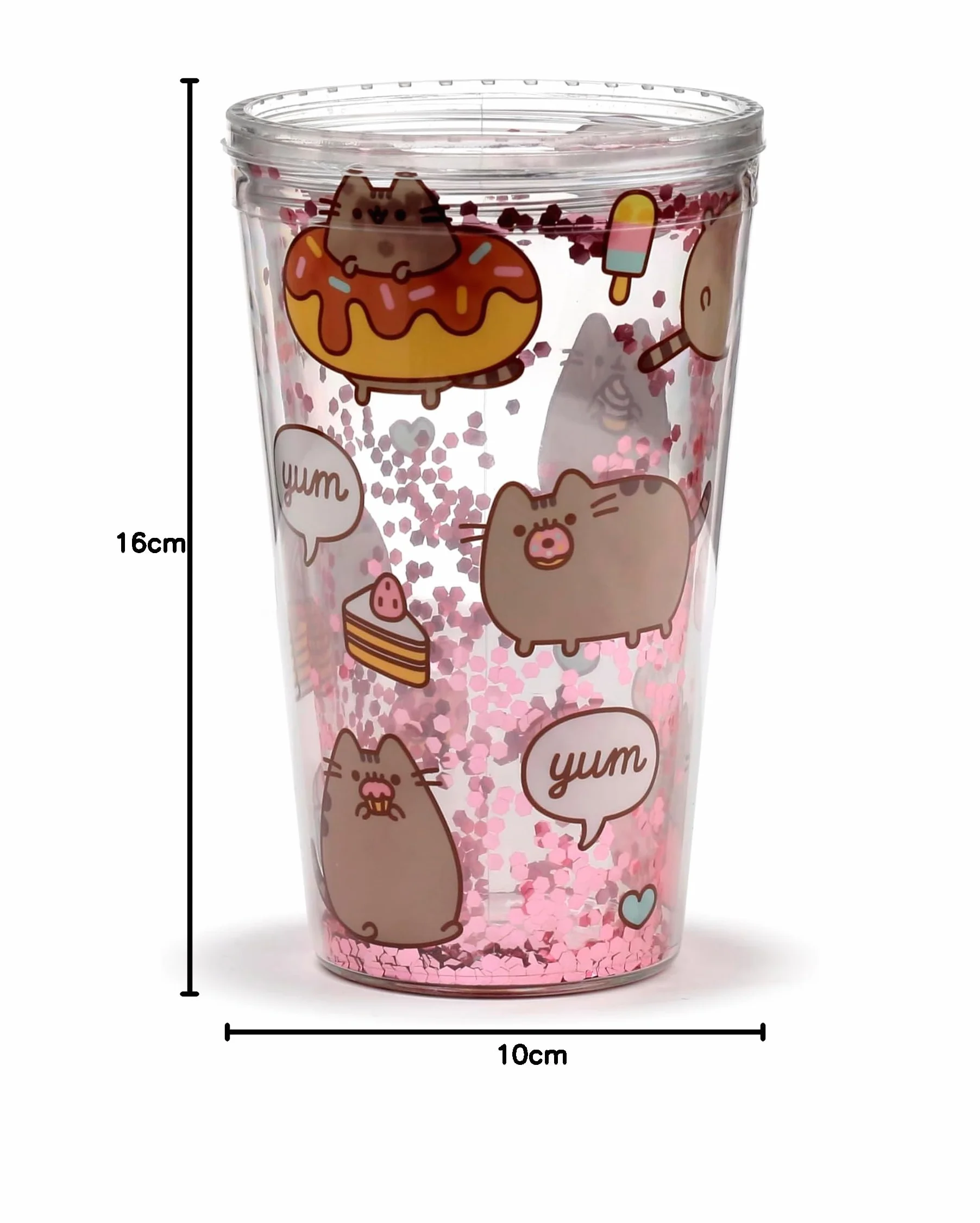 Puckator - Nietłukąca się szklanka ze słomką – smakosze - Pusheen the Cat
