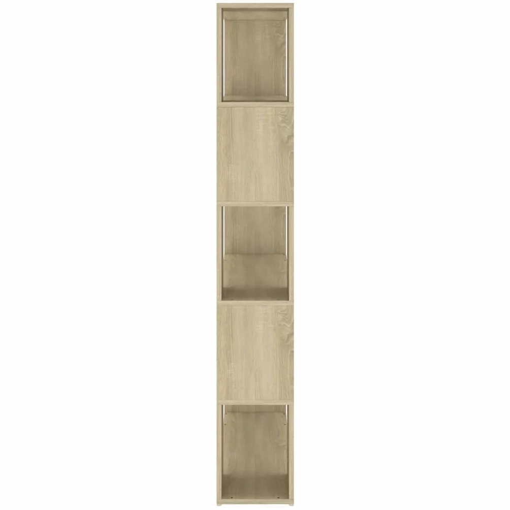 Regał na książki, ścianka działowa, dąb sonoma, wielofunkcyjny regał na książki do przechowywania, 100 x 24 x 155 cm, materiał drewnopochodny