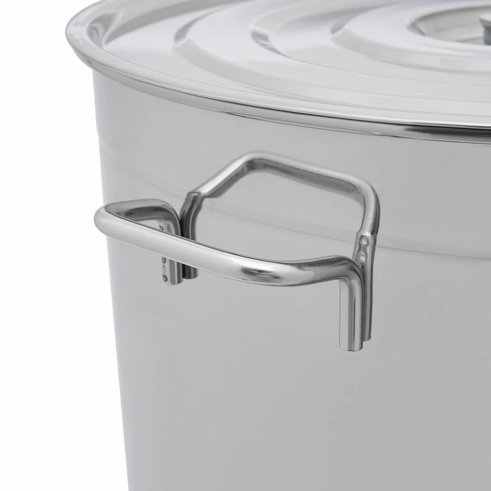 Garnek do gotowania 50 cm, 50 l, ze stali nierdzewnej, z pokrywką i koszem 40 l, 2-warstwowy garnek ze stali nierdzewnej do kuchenek gazowych, elektrycznych, indukcyjnych