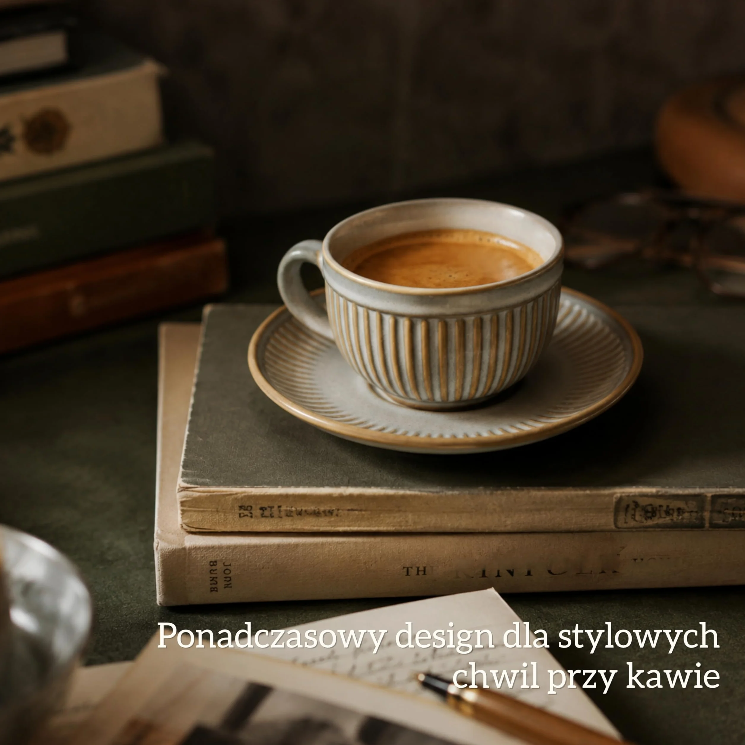 Zestaw 6 filiżanek do espresso ze spodkami 90ml - Zestaw filiżanek do espresso z kamionki - Grubościenne filiżanki do kawy z uchwytem - Ręcznie wykonane filiżanki do kawy barista
