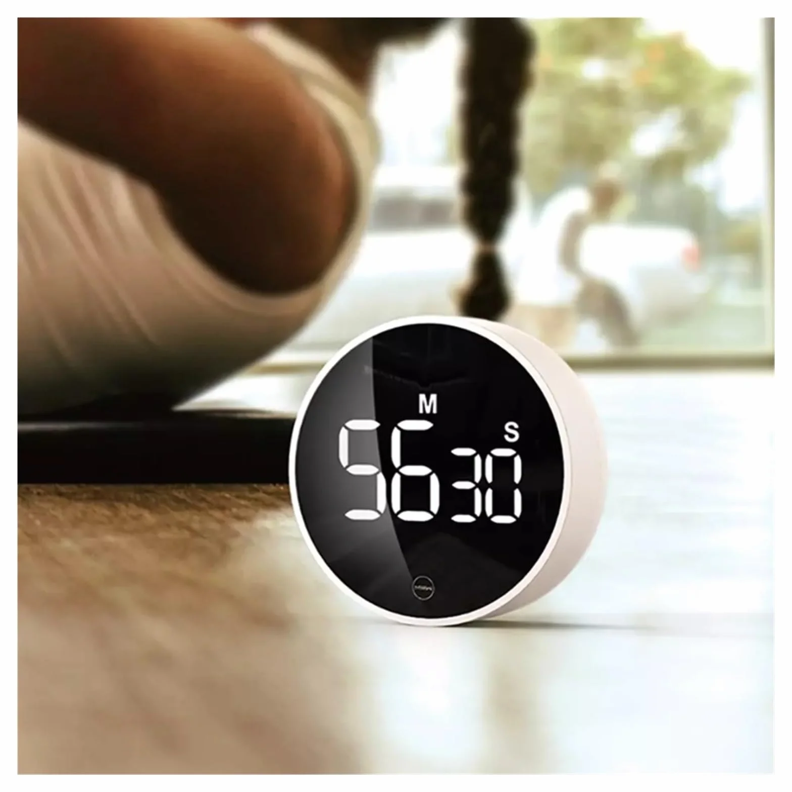 Minutnik Obrotowy Timer Regulacja Jasności Magnetyczny Cyfrowy Wyświetlacz LED Przenośny Prosty Budzik Do Gotowania W Kuchni Użycie wielu scen (Size : 2pcs)