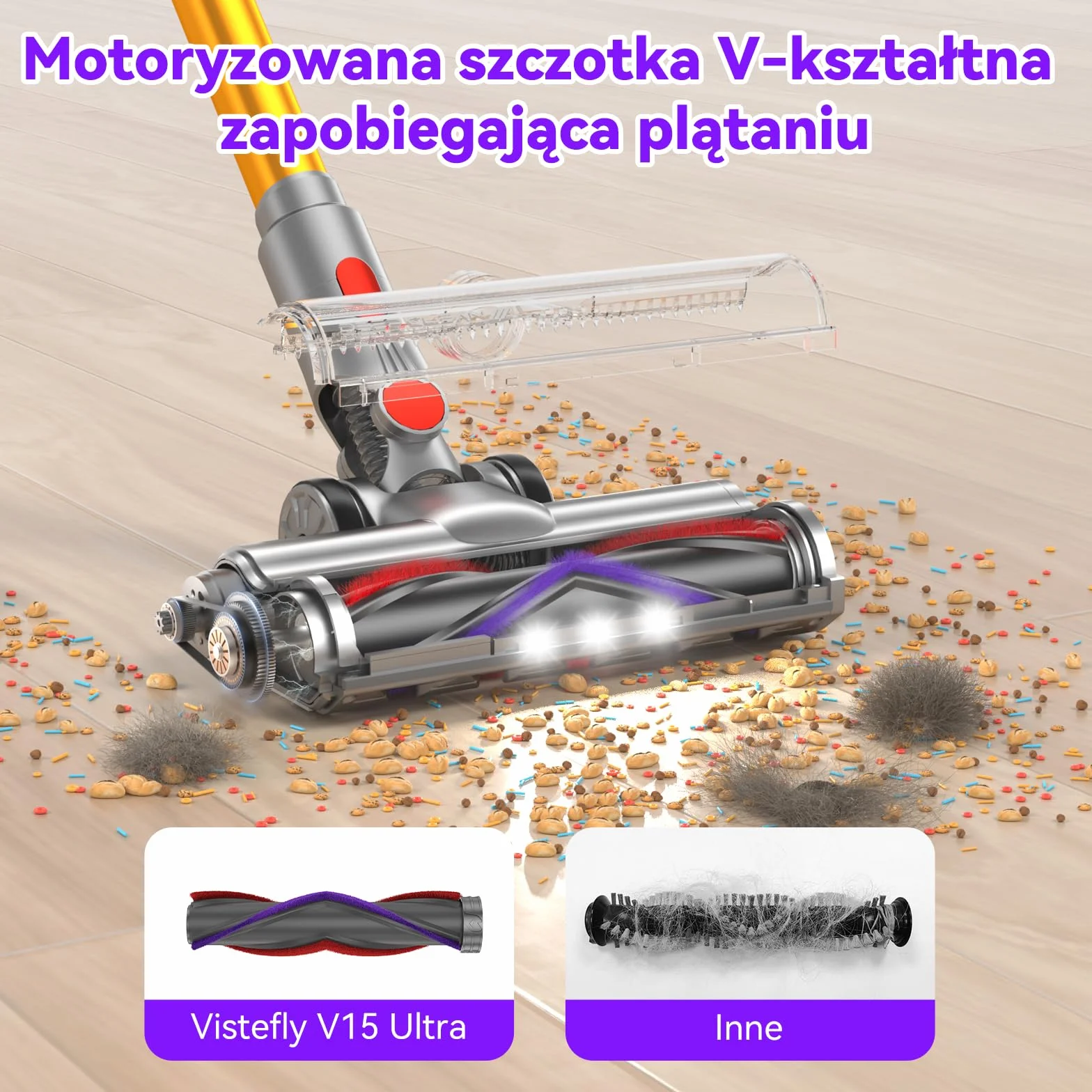 Vistefly V15 Ultra Odkurzacz Akumulatorowy 600W 58KPa Bezprzewodowy 8 w 1