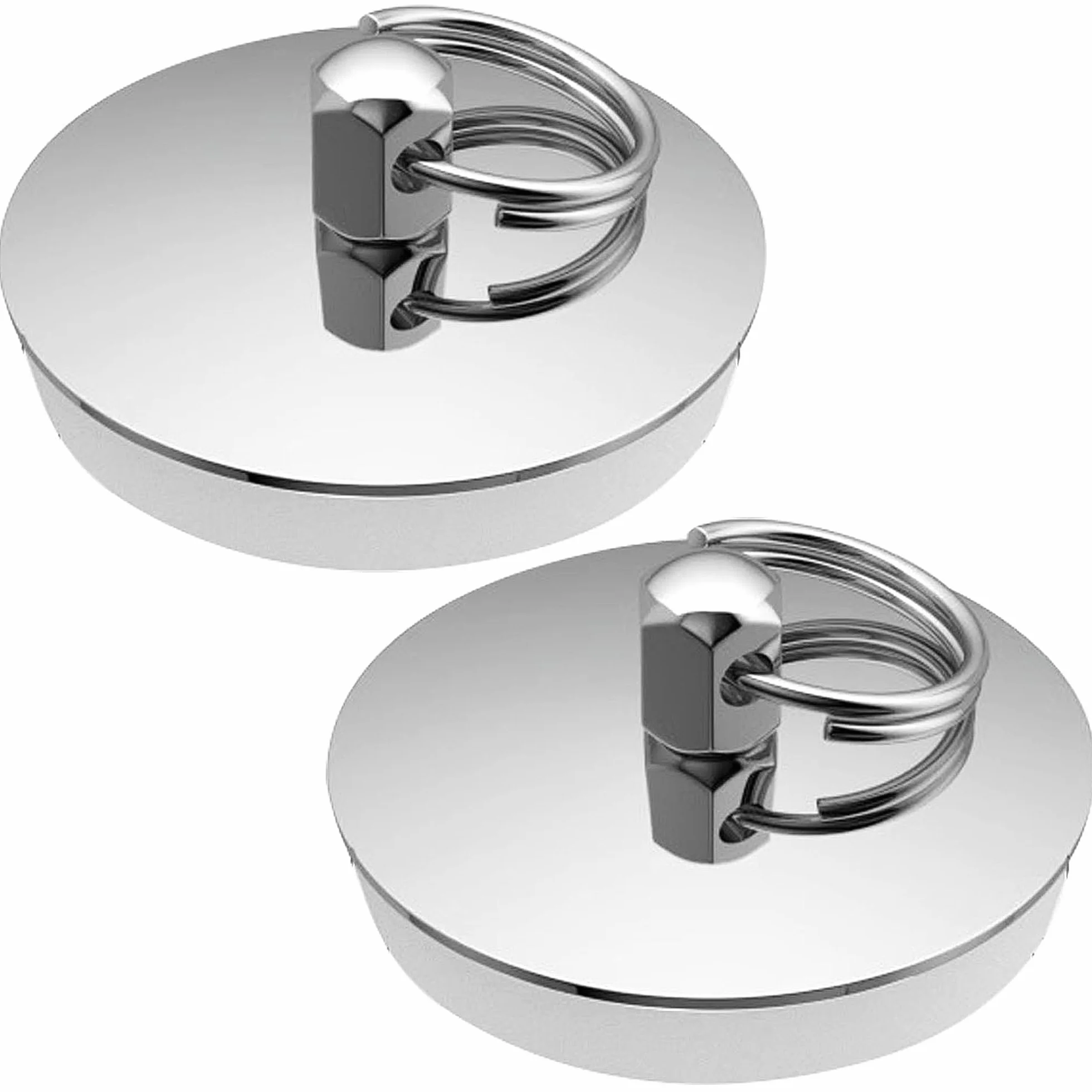 2 x korki do wanny, 42 – 46 mm, korki do wanny, wanny, umywalki, korek odpływowy, uniwersalna nasadka do wanny, zlewu kuchennego (stal nierdzewna)