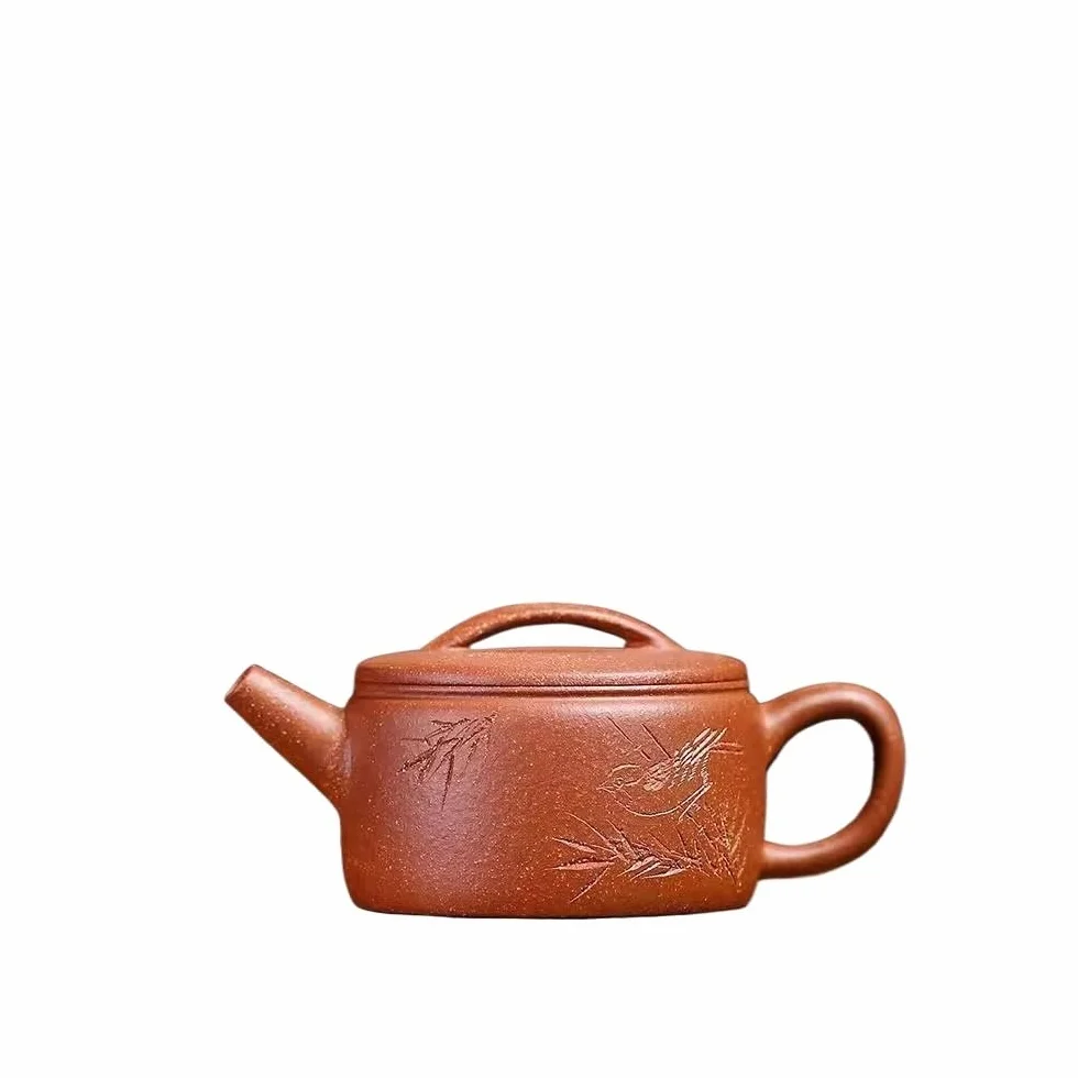 Czajniczek 120 ml fioletowy gliniany czajniczek ręcznie robiony garnek surowa ruda glina zjazdowa herbata czajnik zisha zestaw do herbaty chiński dzbanek do herbaty, mleka, kawy, czajniczek biurowy