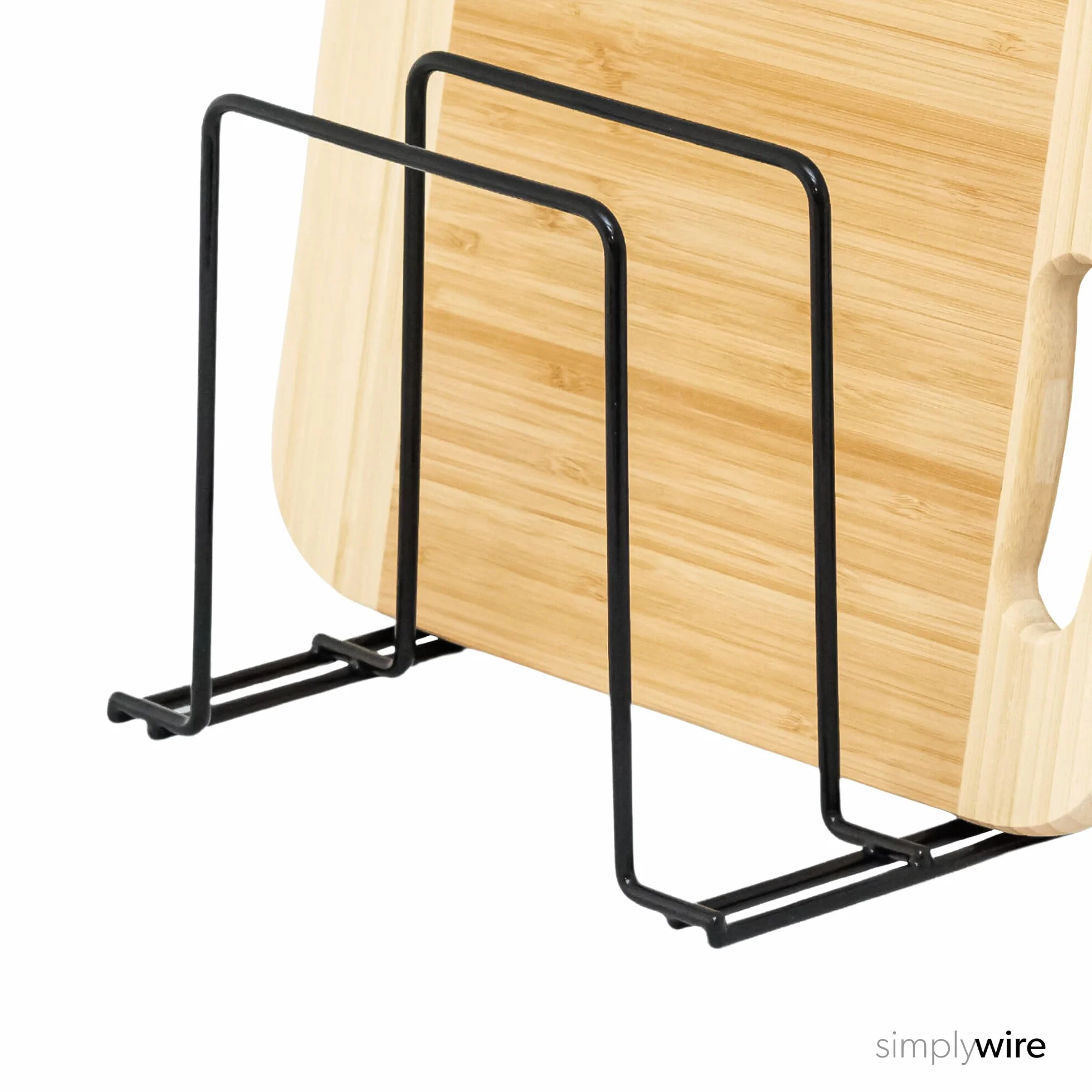 simplywire – Stojaki na blachy do pieczenia i deski do krojenia – zestaw 2 szt. – stojak na patelnie – organizer do szafki kuchennej – czarny