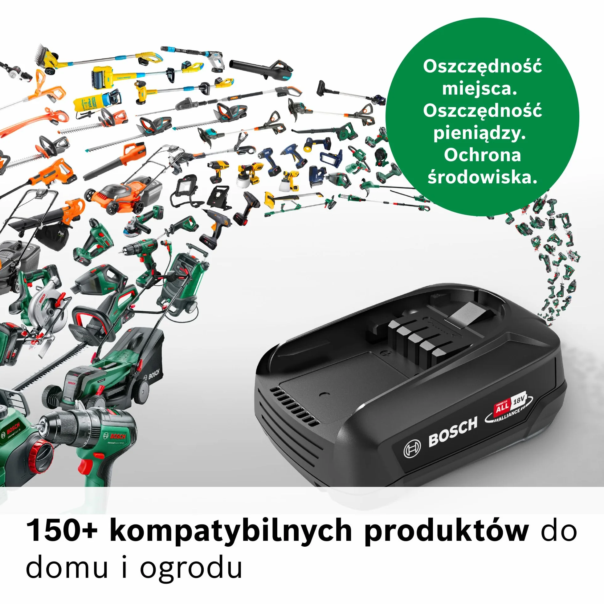 Bosch, akumulator 3.0 Ah, 18 V, wymienny, kompatybilny z ponad 150 różnymi elektronarzędziami 18 V, Power For All Alliance, BHZUB1830