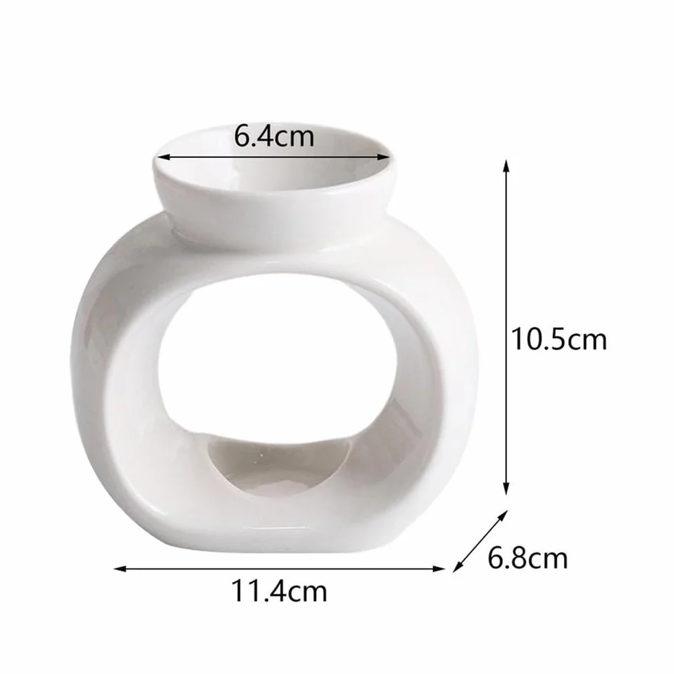 Kominek na Olejki Eteryczne, Nowoczesny, Porcelanowy Kominek Zapachowy na Patio