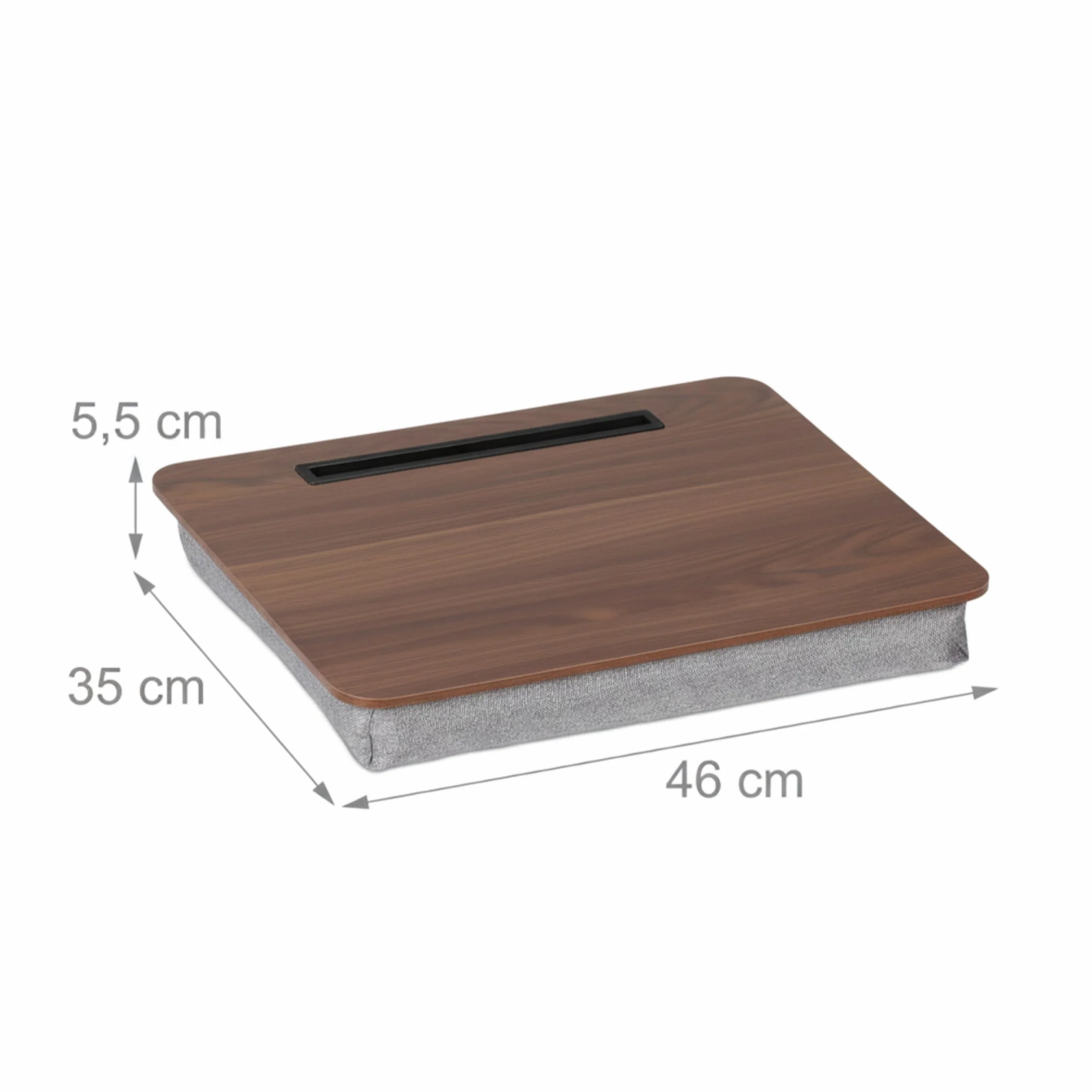 Relaxdays Taca na laptopa z poduszką, na notebooki do 43.2 cm, biurko na tablet na sofę z uchwytem na telefon komórkowy