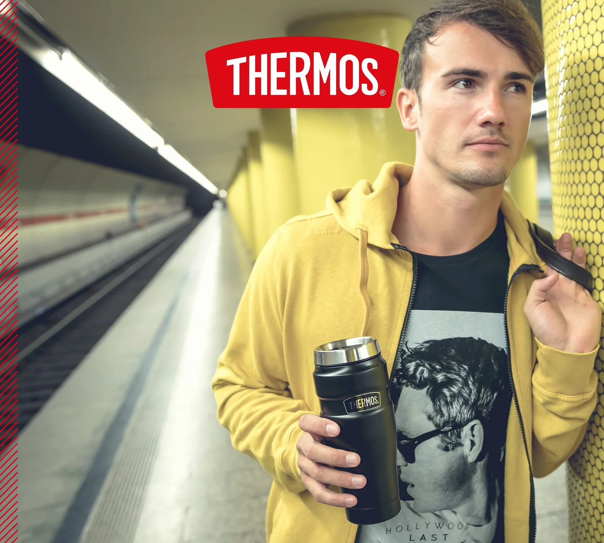 Thermos Stainless King Kubek Termiczny, Czarny, 470 ml