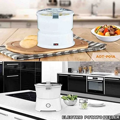 Elektryczna obieraczka do ziemniaków – automatyczna obieraczka do warzyw do wydajnego obierania – idealna do użytku domowego i komercyjnego