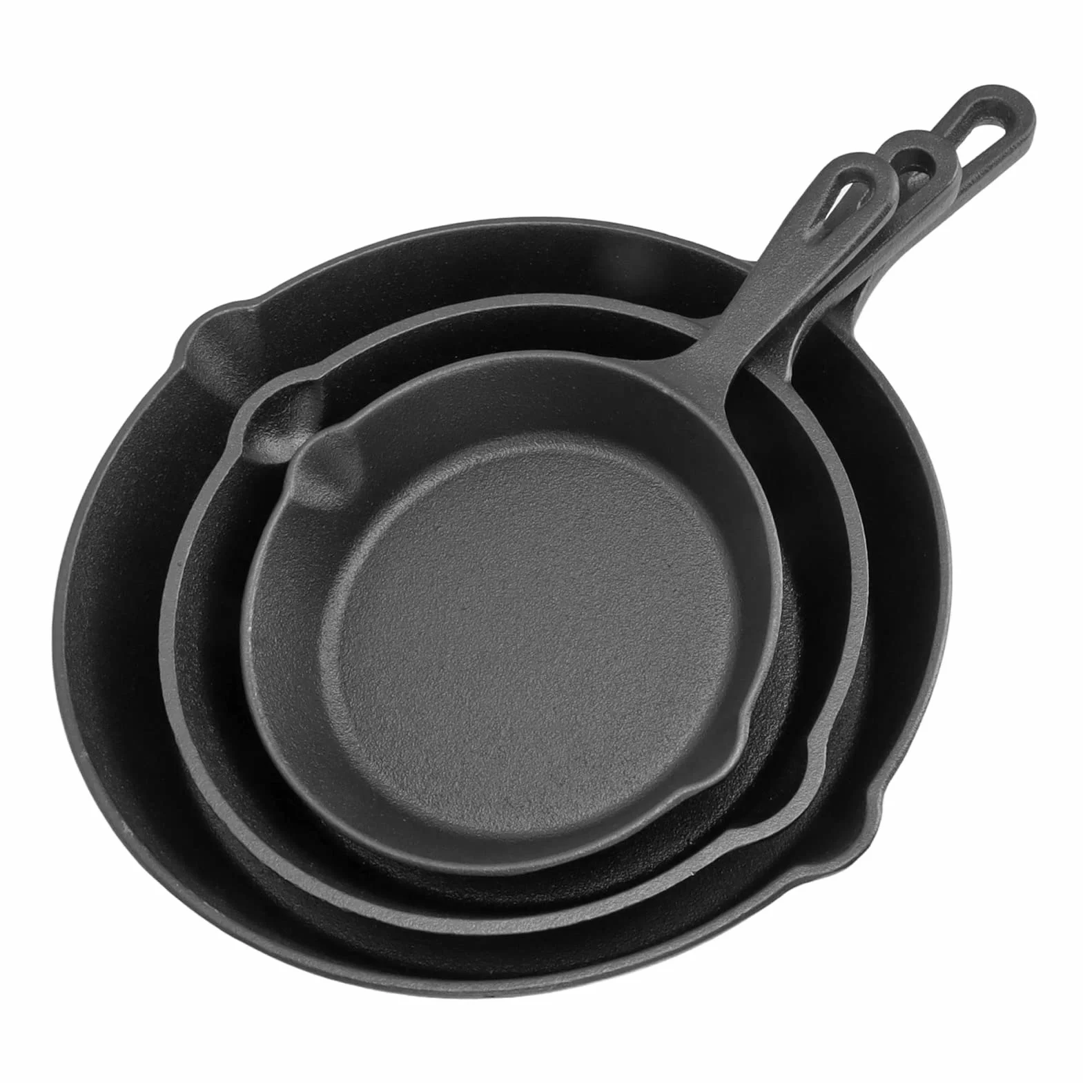 3-częściowy zestaw patelni żeliwnych Nonstick odporny na zarysowania trwałe naczynia kuchenne do domowej kuchni płyta kuchenna piekarnik ognisko 16 20 25cm