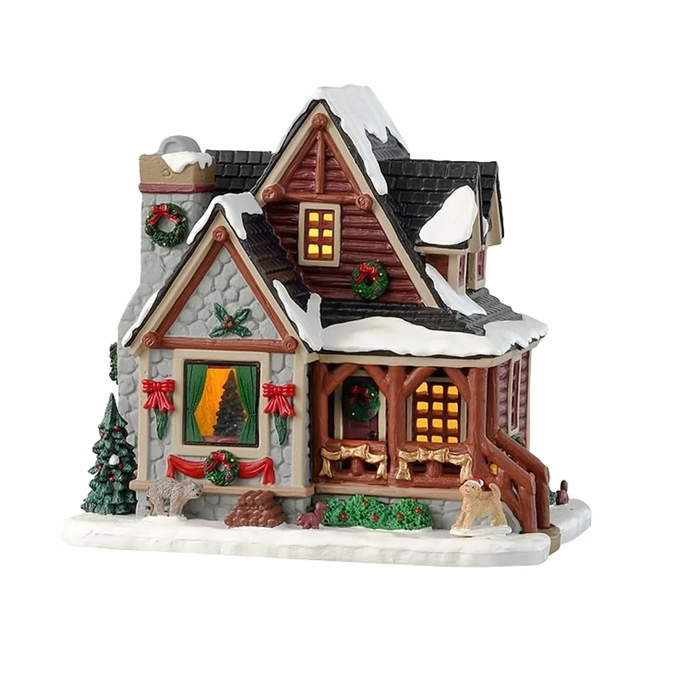 Lemax 35077 Vail Village oświetlony budynek: domek bożonarodzeniowy