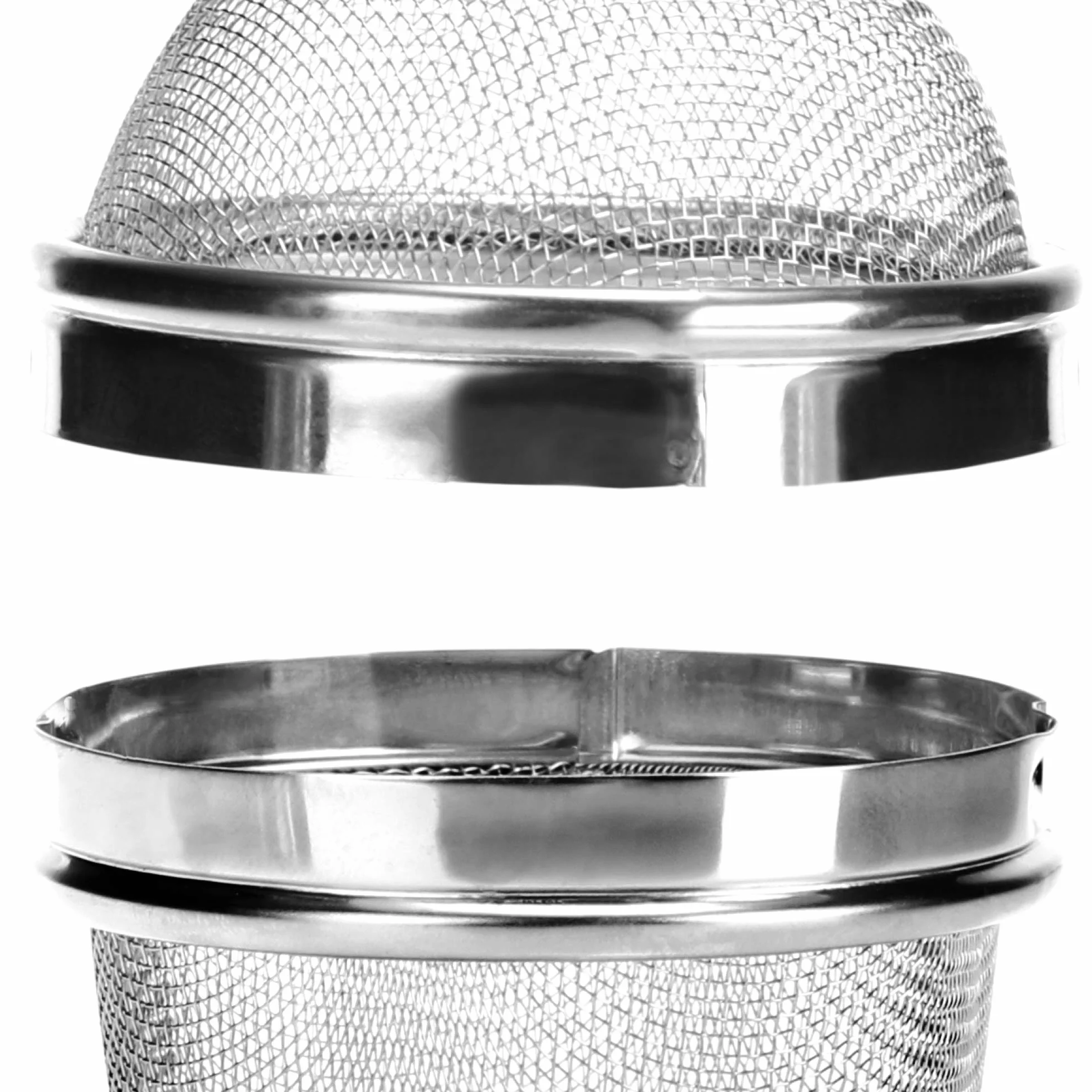 COM-FOUR® 2x sitko do herbaty wykonane ze stali nierdzewnej 304 - zaparzacz do herbaty Ø 6,5 cm do herbaty sypanej, przypraw i ziól - filtr do herbaty o drobnych oczkach z lancuszkiem