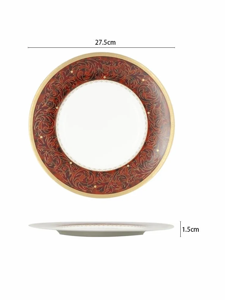 GUERNSEY ​Zestawy talerzy obiadowych talerz obiadowy zastawa stołowa ceramiczna zastawa stołowa mata stołowa talerz zachodnia restauracja talerz na stek płytki talerz kreatywny talerz ceramiczne