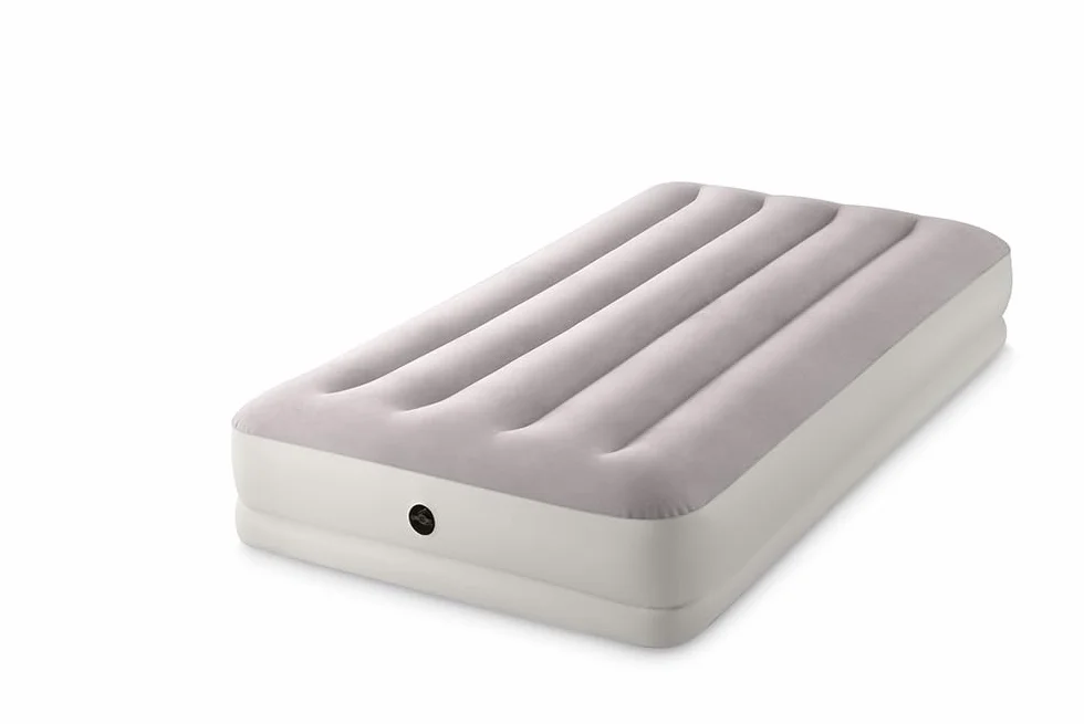 Intex Dura-Beam Prestige Mid-Rise Łóżko Nadmuchiwane, Szary, 99 cm x 1,91 m x 30 cm