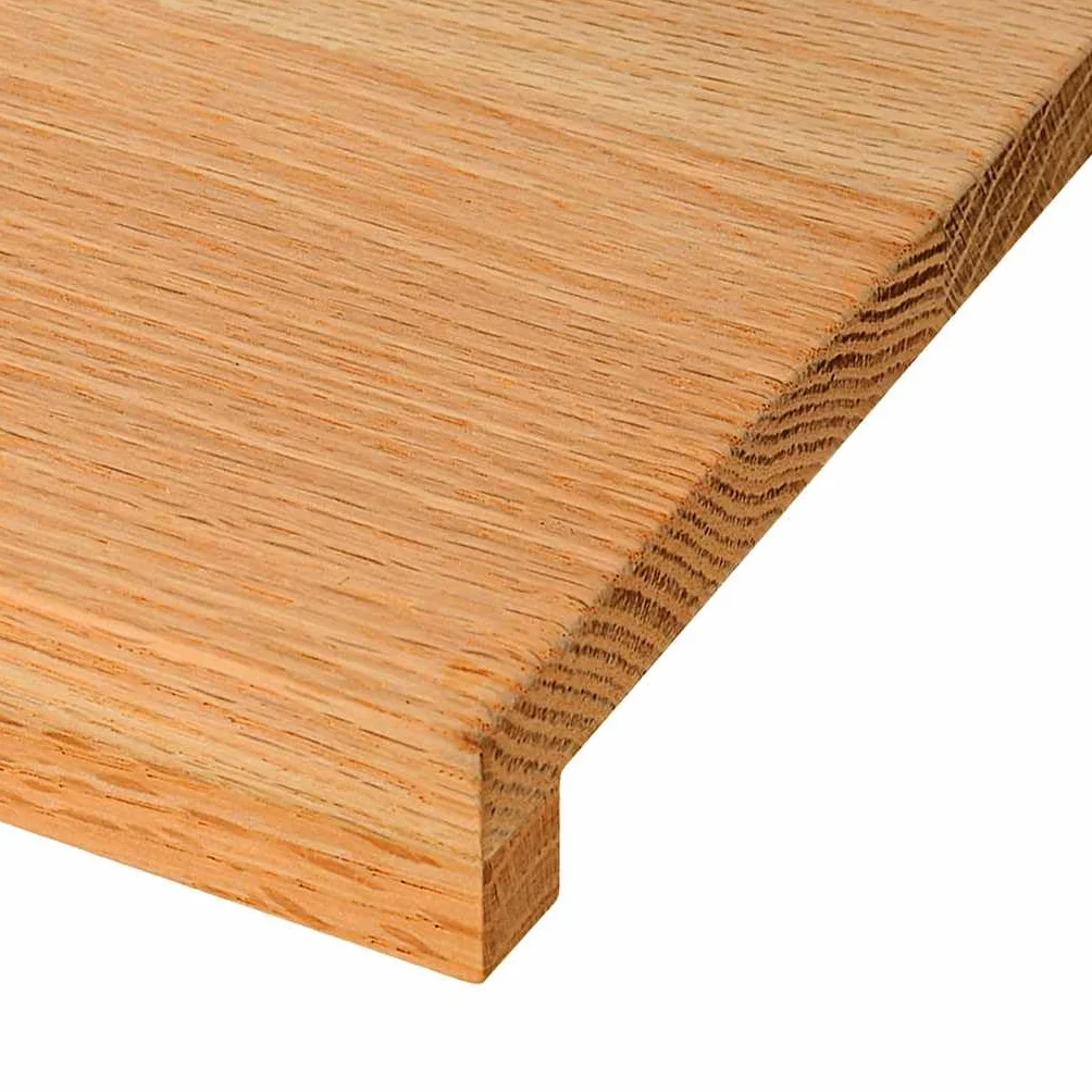Générique Stopnie schodowe wewnętrzne 2 szt. z litego dębu 80x30x2 cm jasnobrązowe, uniwersalne stopnie na schody i parapet