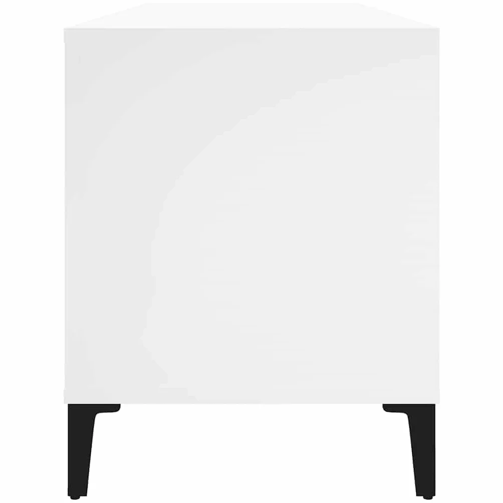 vidaXL Szafka na płyty, biała, 100x38x48 cm, materiał drewnopochodny, szafka na płyty winylowe, szafka, szafka boczna, mebel na płyty winylowe, komoda