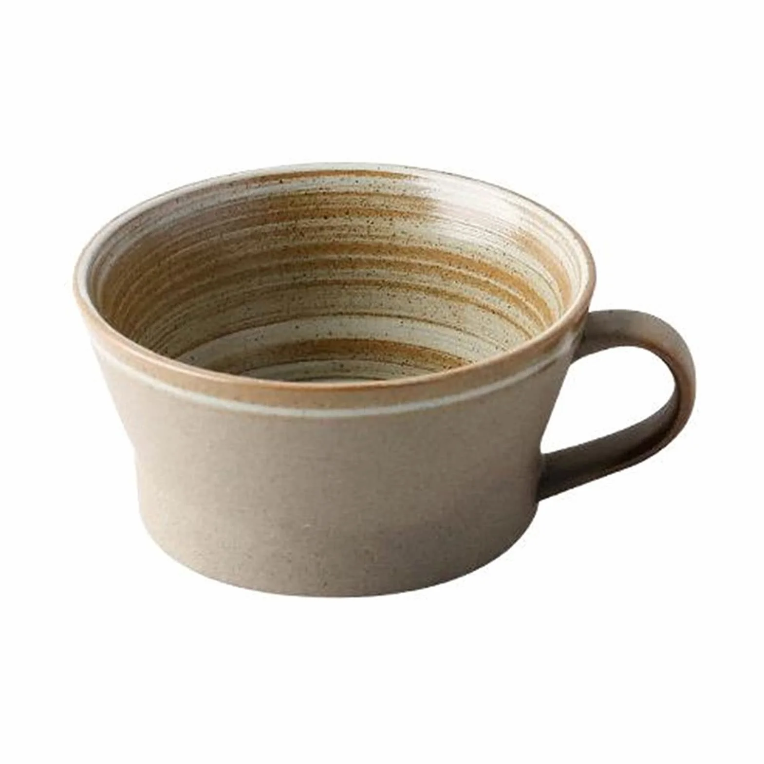 Kubki do kawy Porcelanowy Duży kubek do kawy z uchwytem 430 ml Duży kubek do herbaty Retro spiralny design Szeroki kubek do cappuccino, kawy latte, zupy, herbaty, płatków, zestaw kubków do lodów (kolor: A)