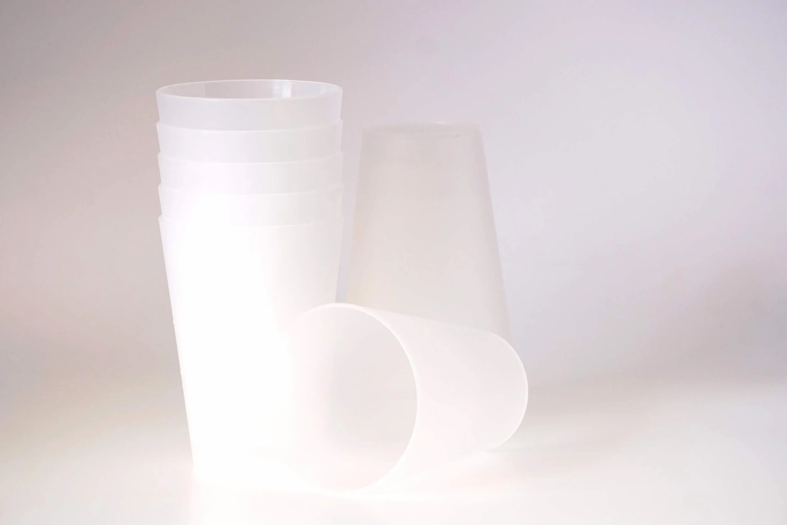S&S-Shop 100 plastikowych kubków do picia 0,4 l – przezroczyste – kubki wielokrotnego użytku / kubki imprezowe/kubki