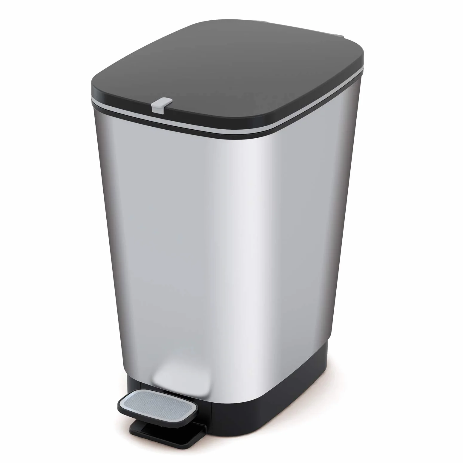 CURVER KIS Chic Bin Style kosz na pedały 45 l srebrny metaliczny 29 x 44,5 x 60,5 cm