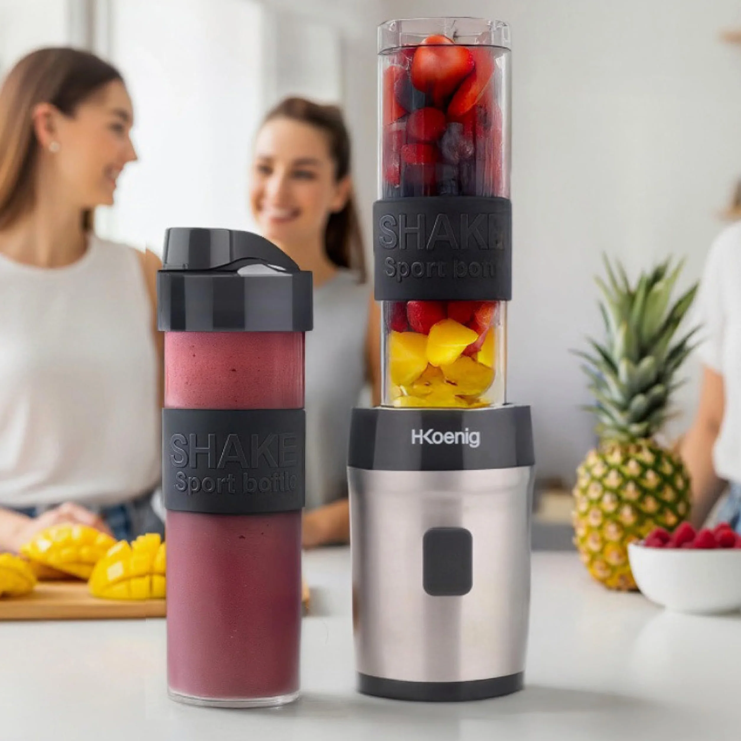 H.Koenig Smoothie Maker SMOO9 mini blender 300 W 570 ml stal szlachetna