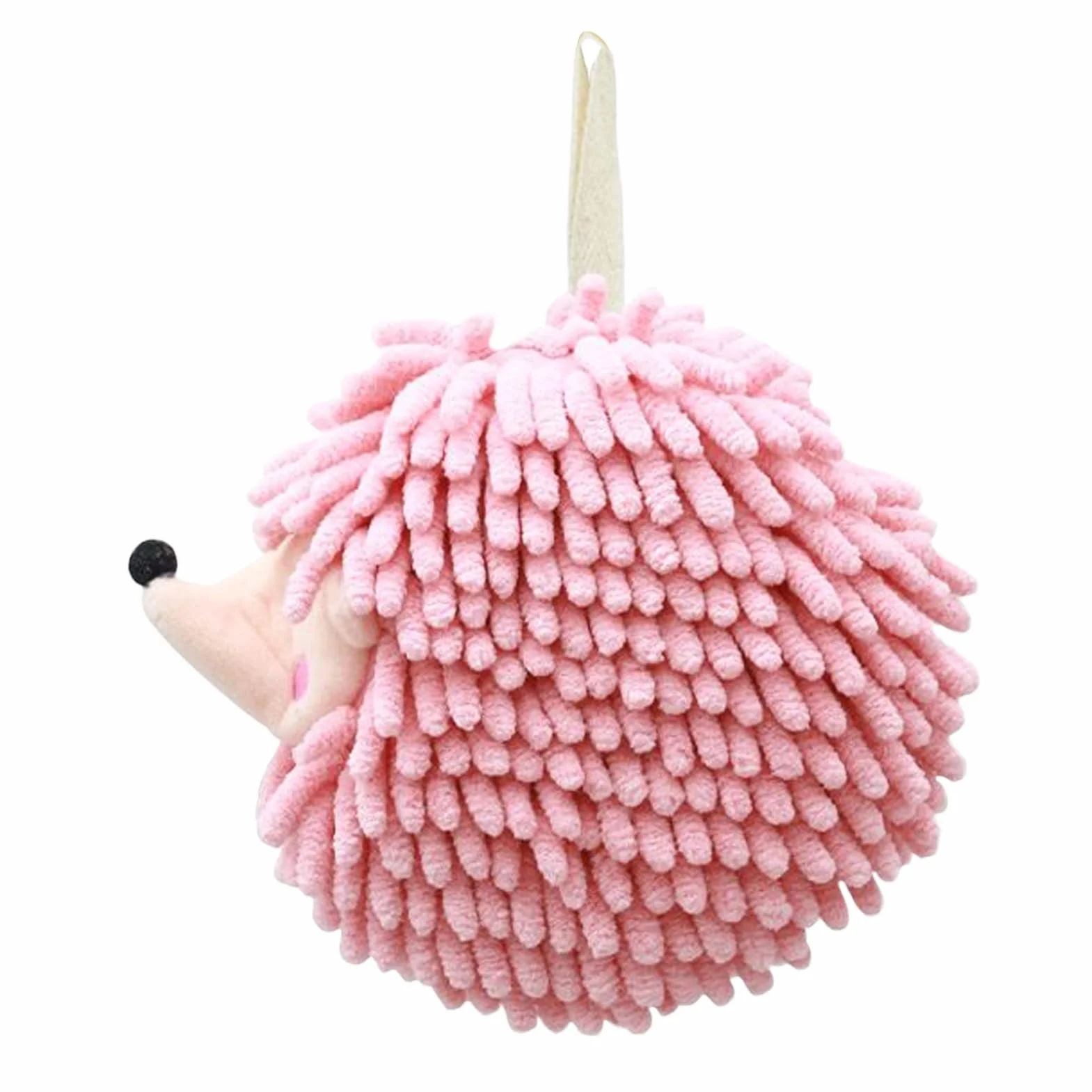 Hand Towels, Bathroom Washcloths, Kitchen Towels, Soft Chenille Texture, Hanging Loop Design, Ideal for Hotel Shower Toilet Use, 7.48x6.69x1.97 Inches, Green, Pink, 1 Piece