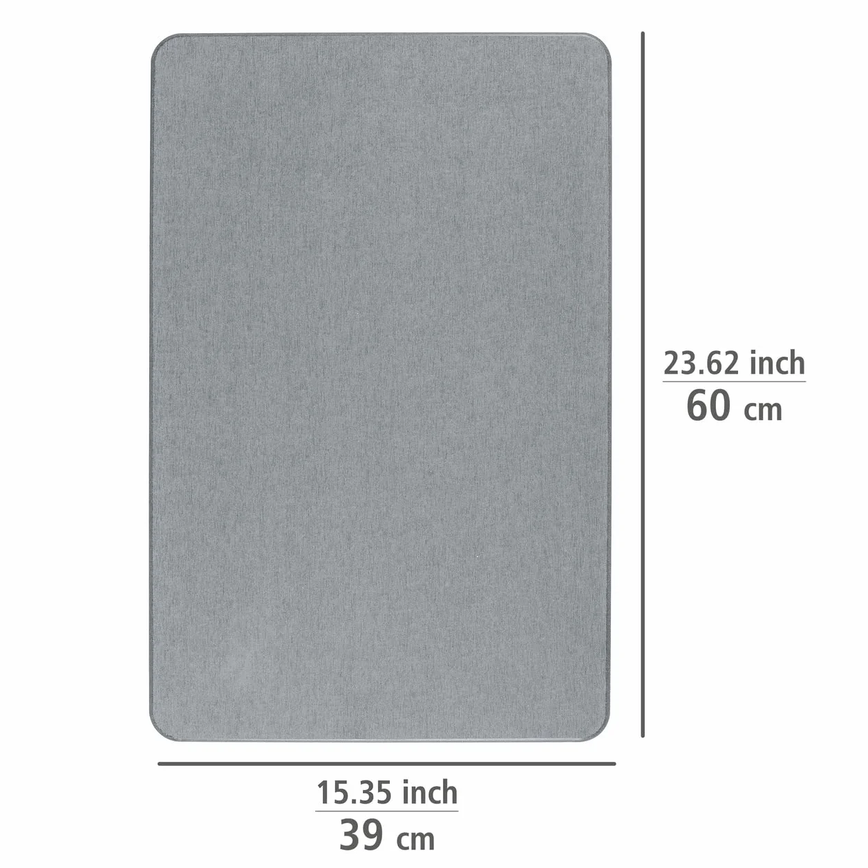 WENKO Mata łazienkowa Simi Szara 60 x 39 cm dywanik prysznicowy