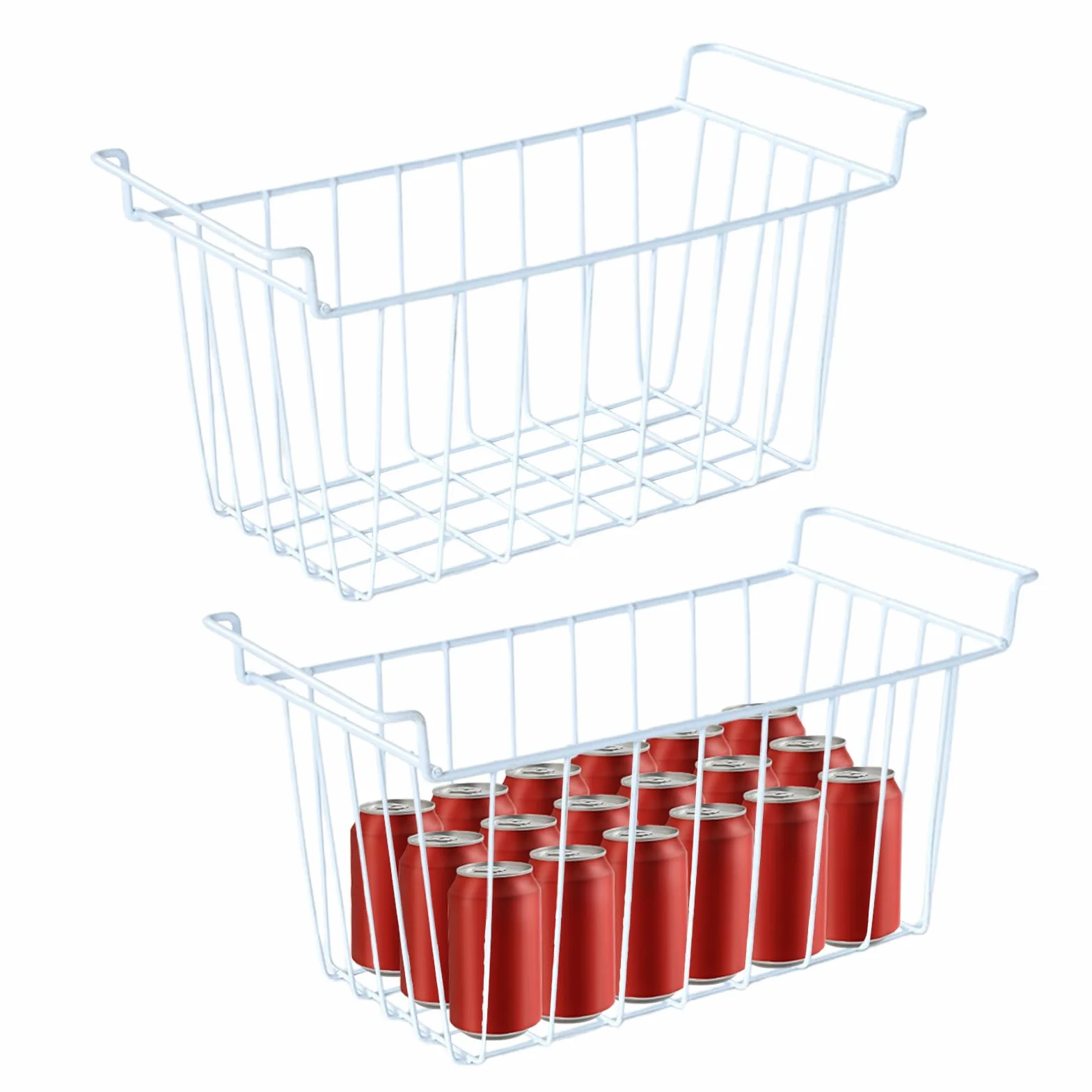 Pojemniki Do Zamrażarki Lodówka Organizer Pojemnik Organizacja Mięso Lód | Układany w stos kosz zamrażalnikowy Pojemnik do przechowywania żywności w kuchni, domu, mieszkaniu, hotelu i