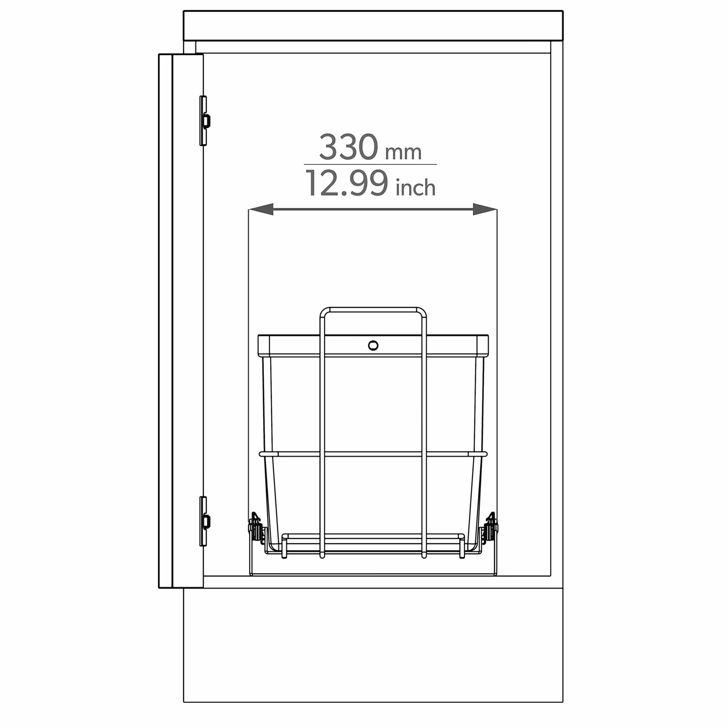 LM 64/2 kosz na śmieci do zabudowy wysuwany 2 kosze antracyt 32,8x43,3x35,4 cm system segregacji do kuchni